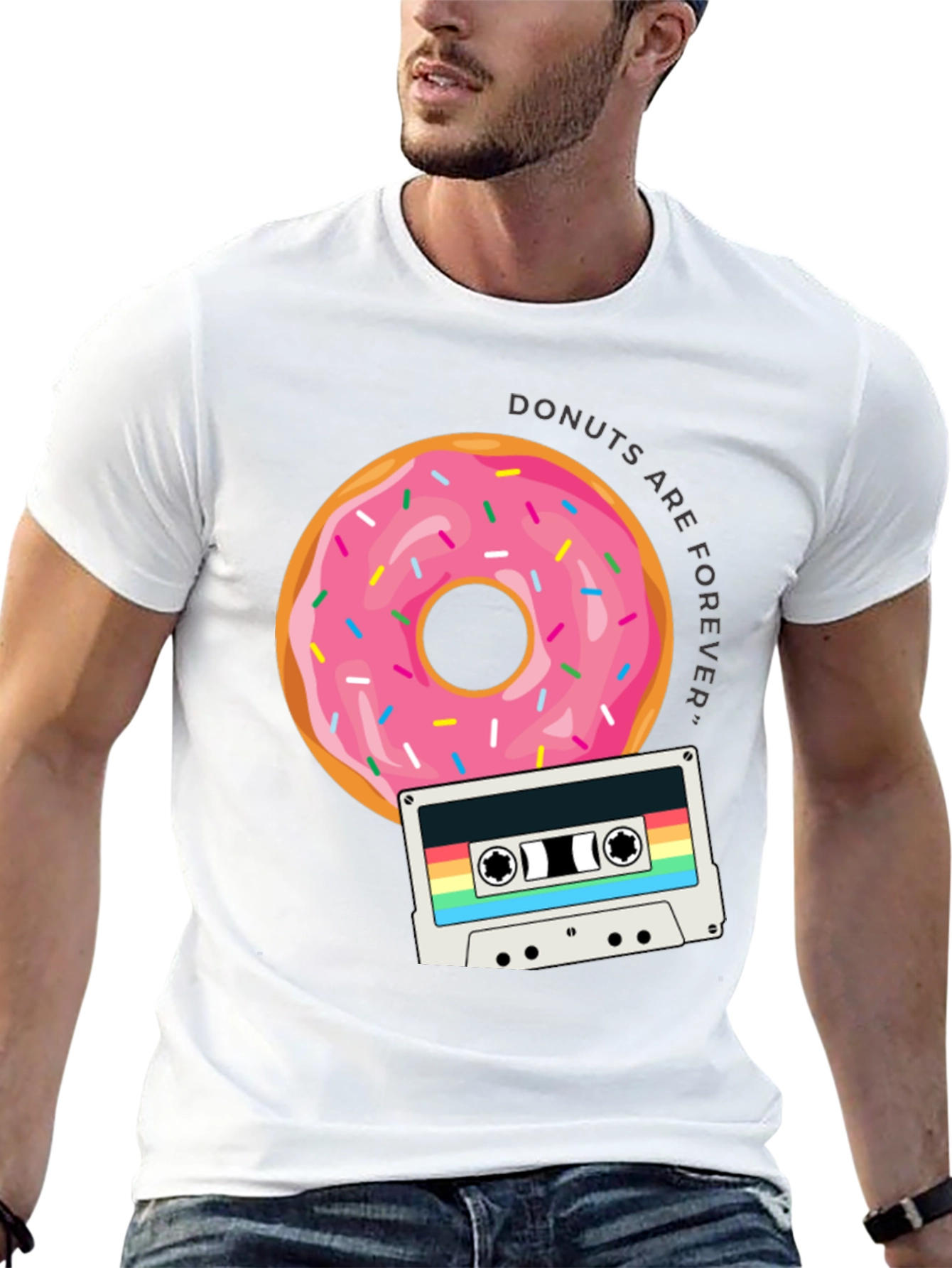 Donuts are Forever T-Shirt Retro Cassette Design