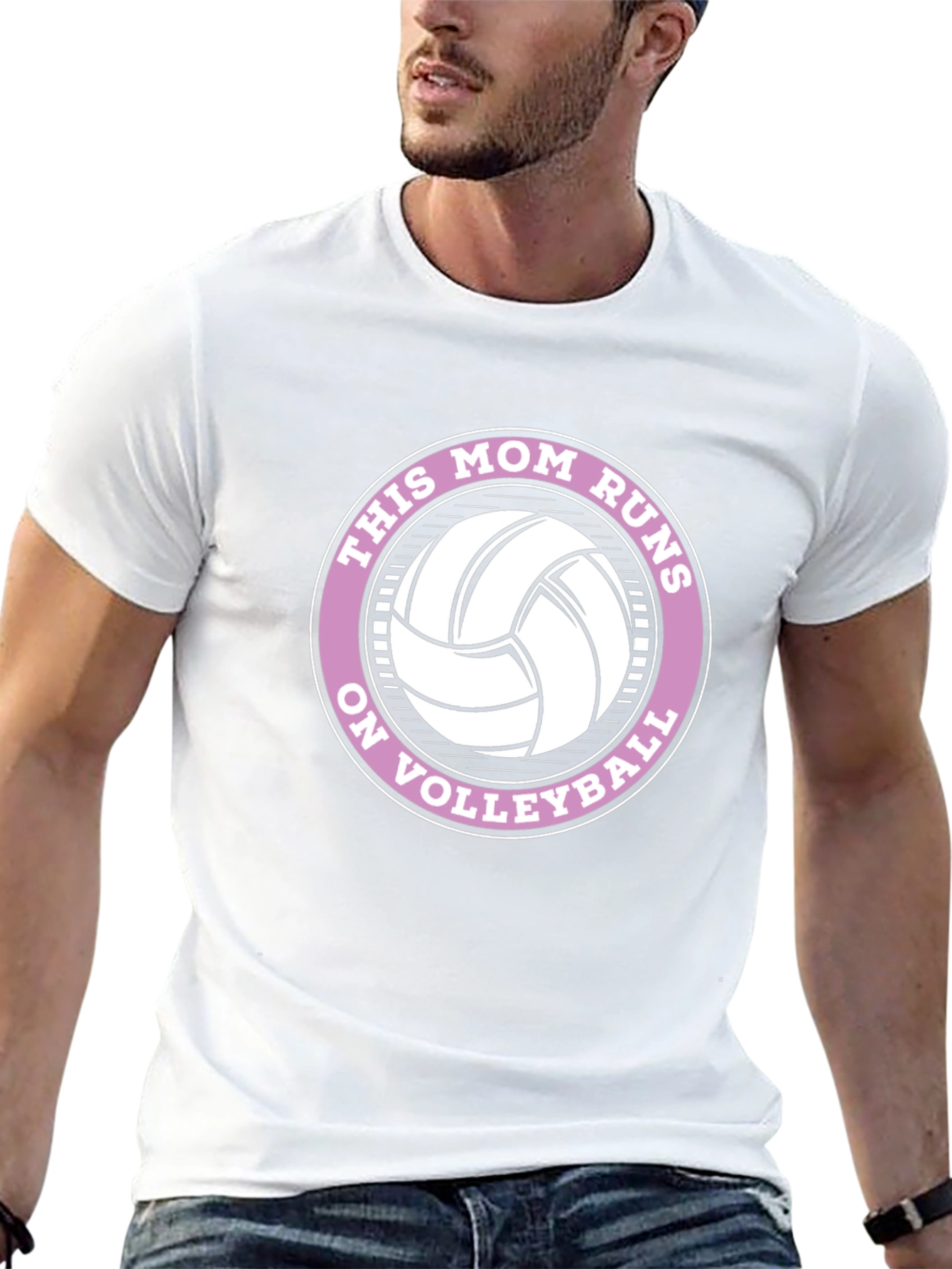 This Mom Runs on Volleyball Graphic Tee