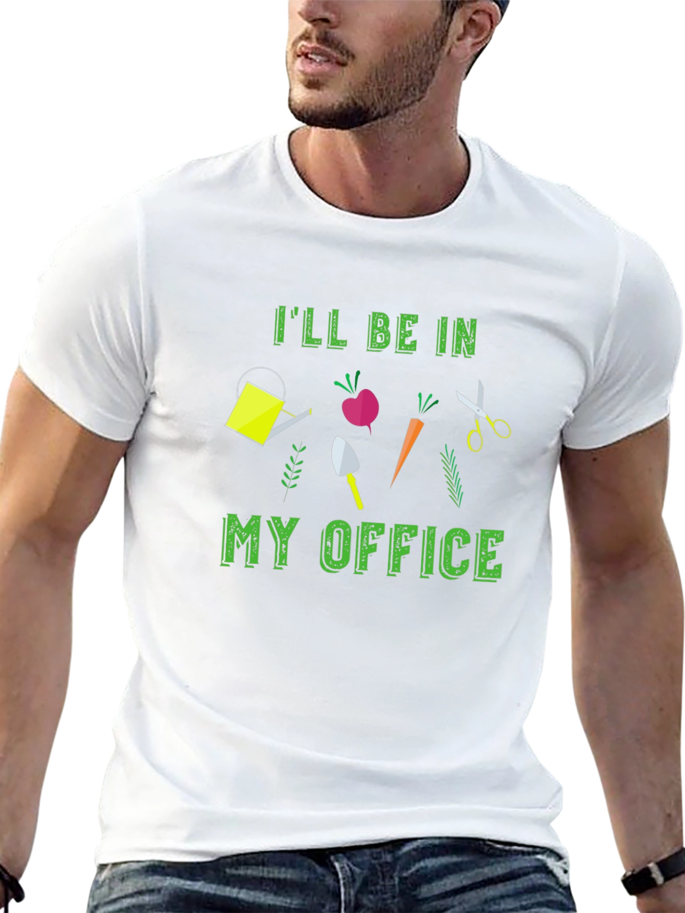 Gardening Office Black T-Shirt