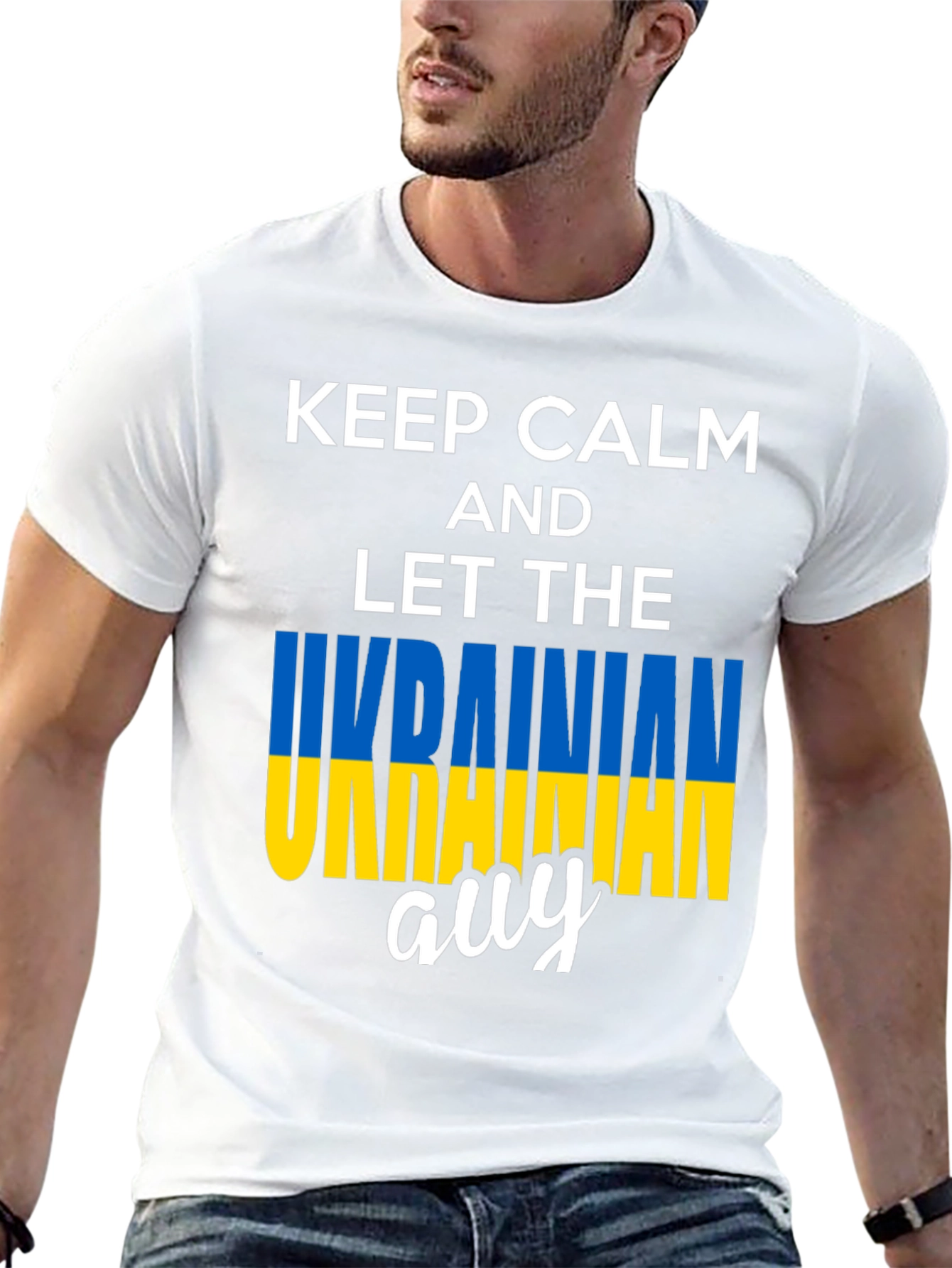 Keep Calm Ukrainian Guy T-Shirt - Black