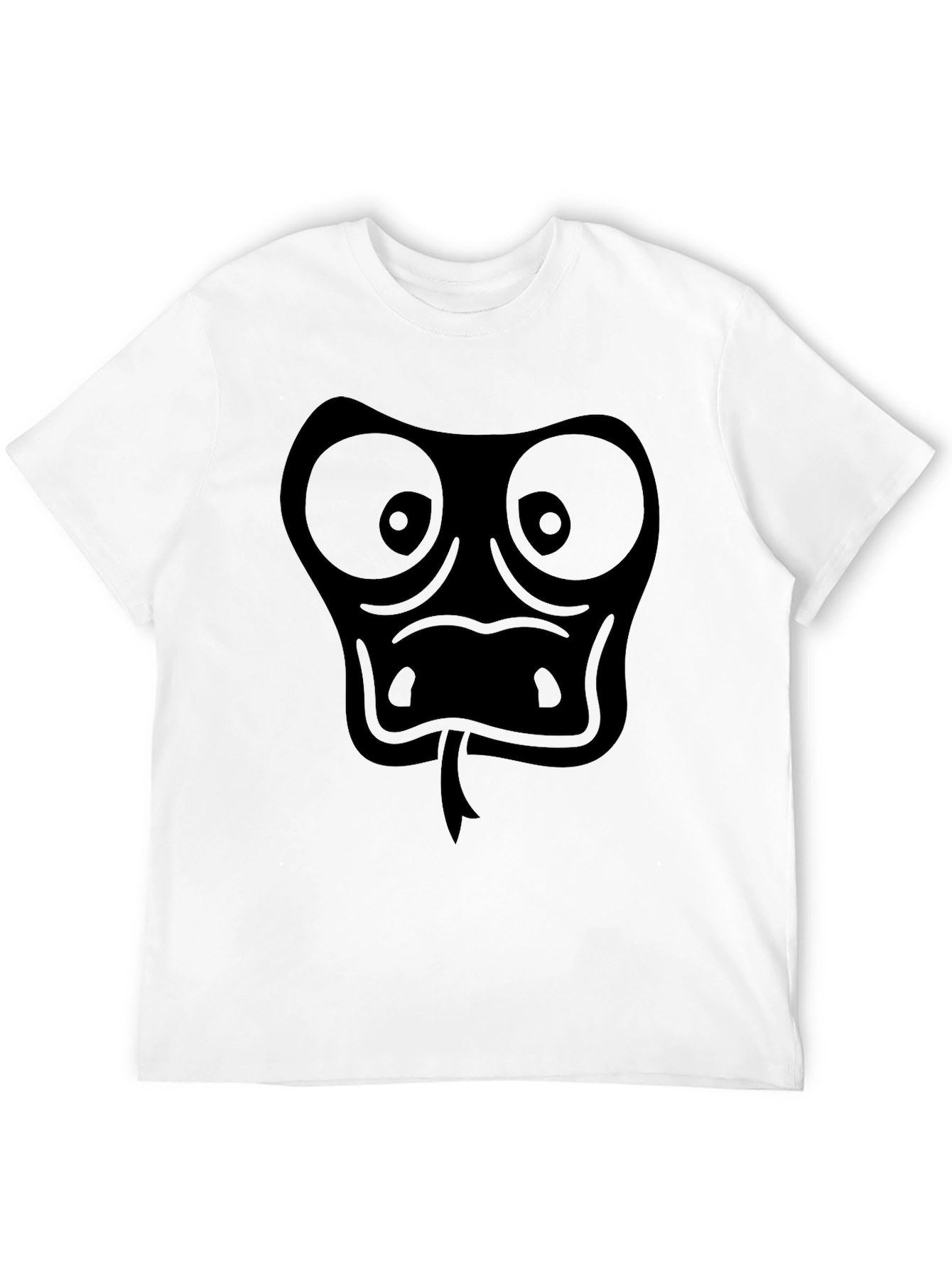 Funny Snake Face Black T-Shirt