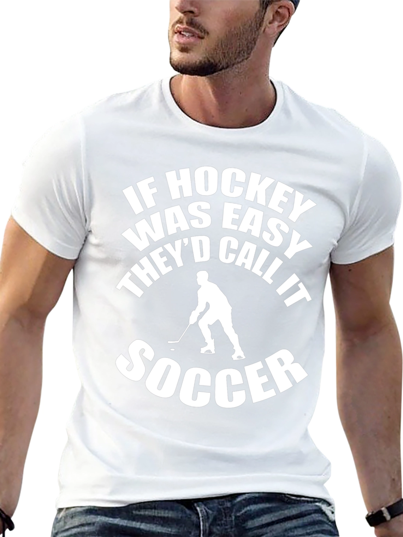 Funny Hockey vs Soccer Graphic Tee