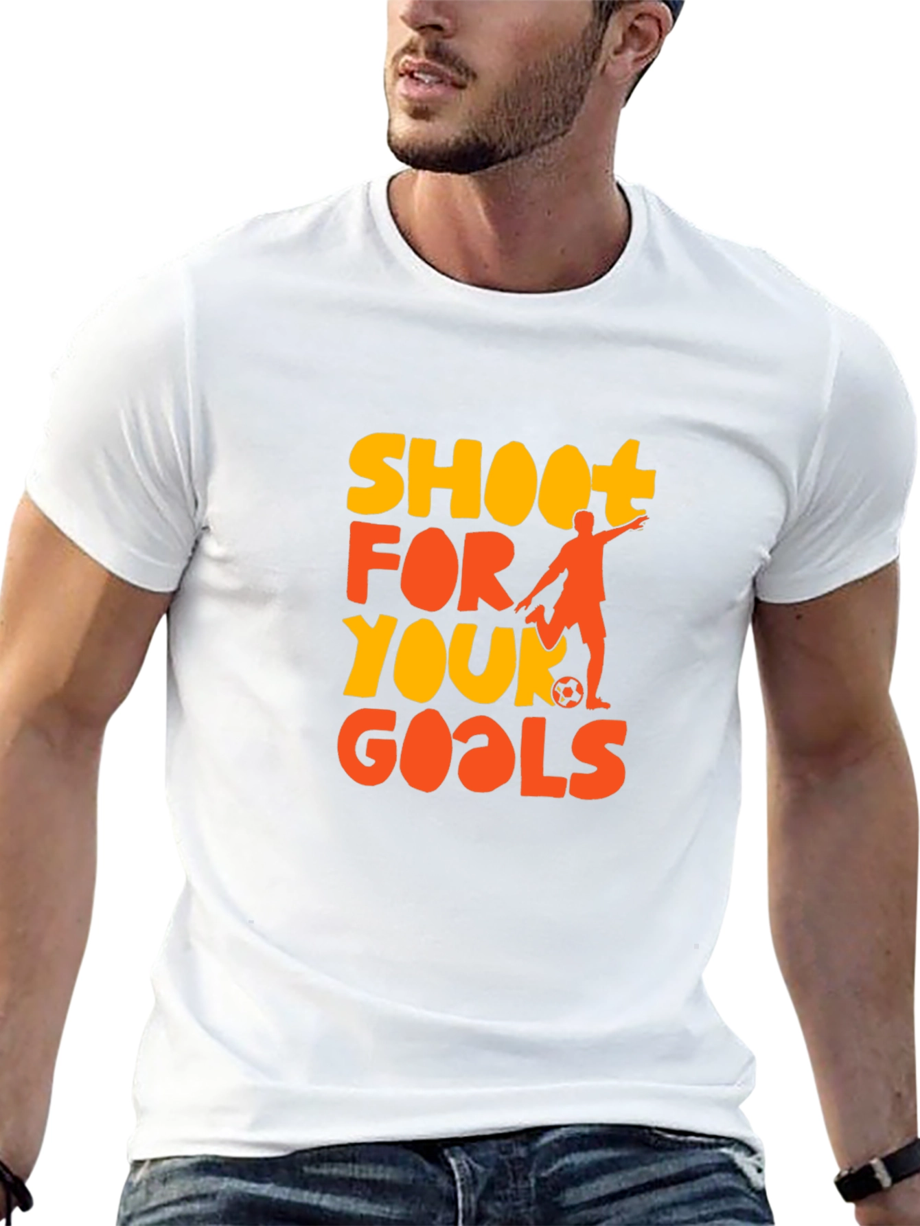 Shoot For Your Goals Soccer Graphic Tee