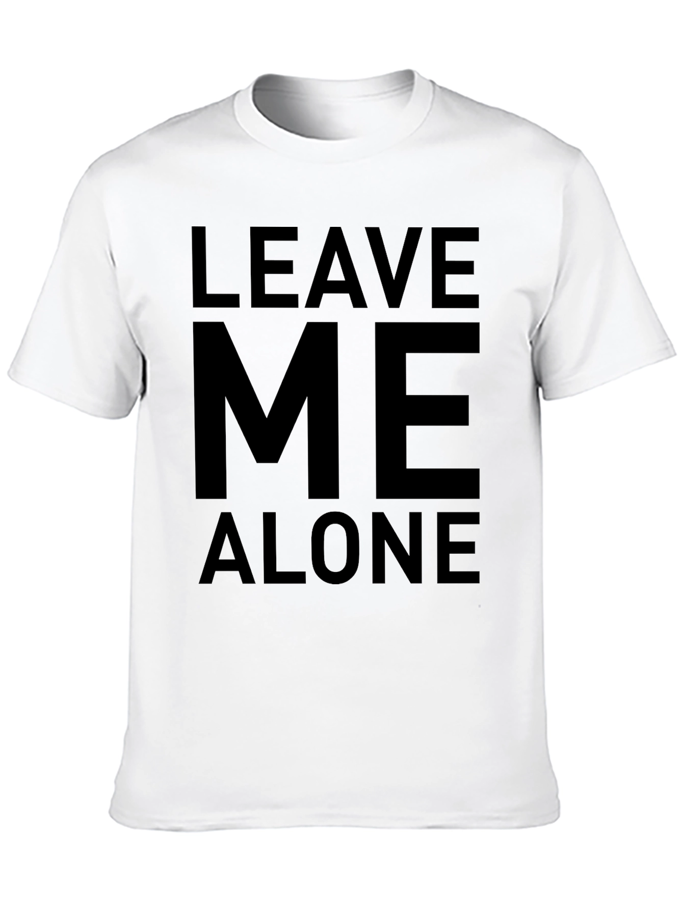 Leave Me Alone Black Graphic T-Shirt