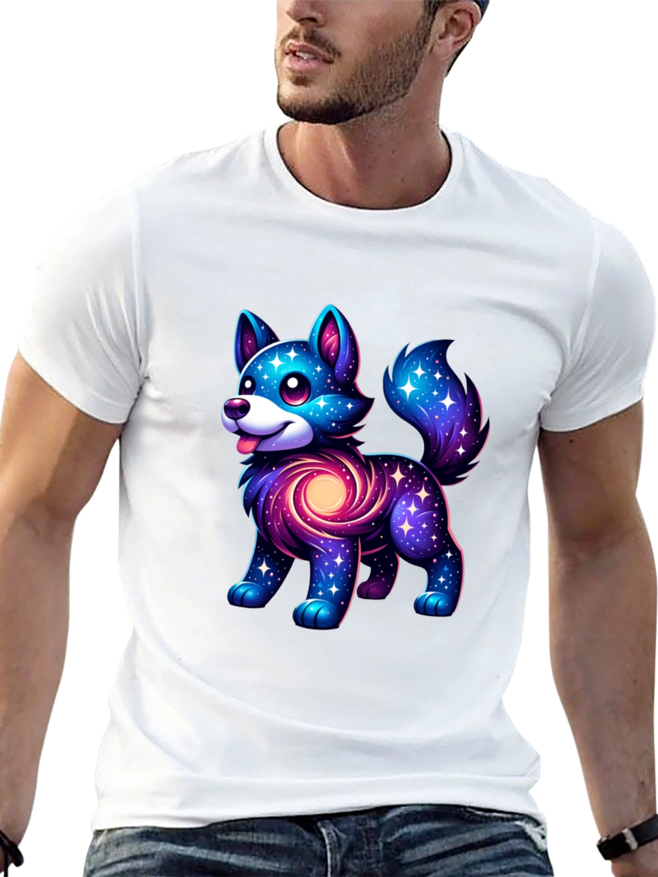 Galaxy Pup T-Shirt - Cosmic Dog Design