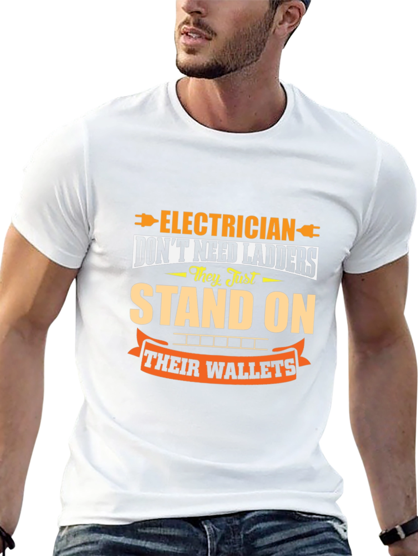 Electrician Wallet Humor Graphic Tee - Black