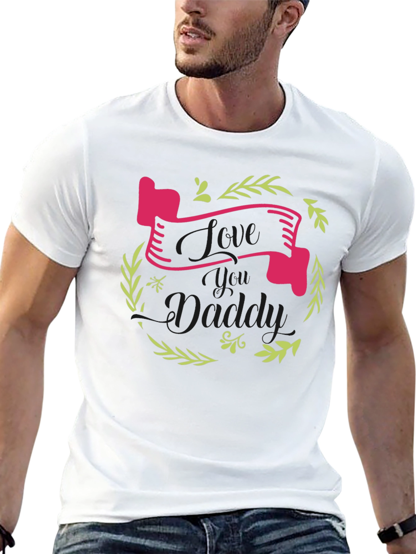 Love You Daddy Black Graphic Tee