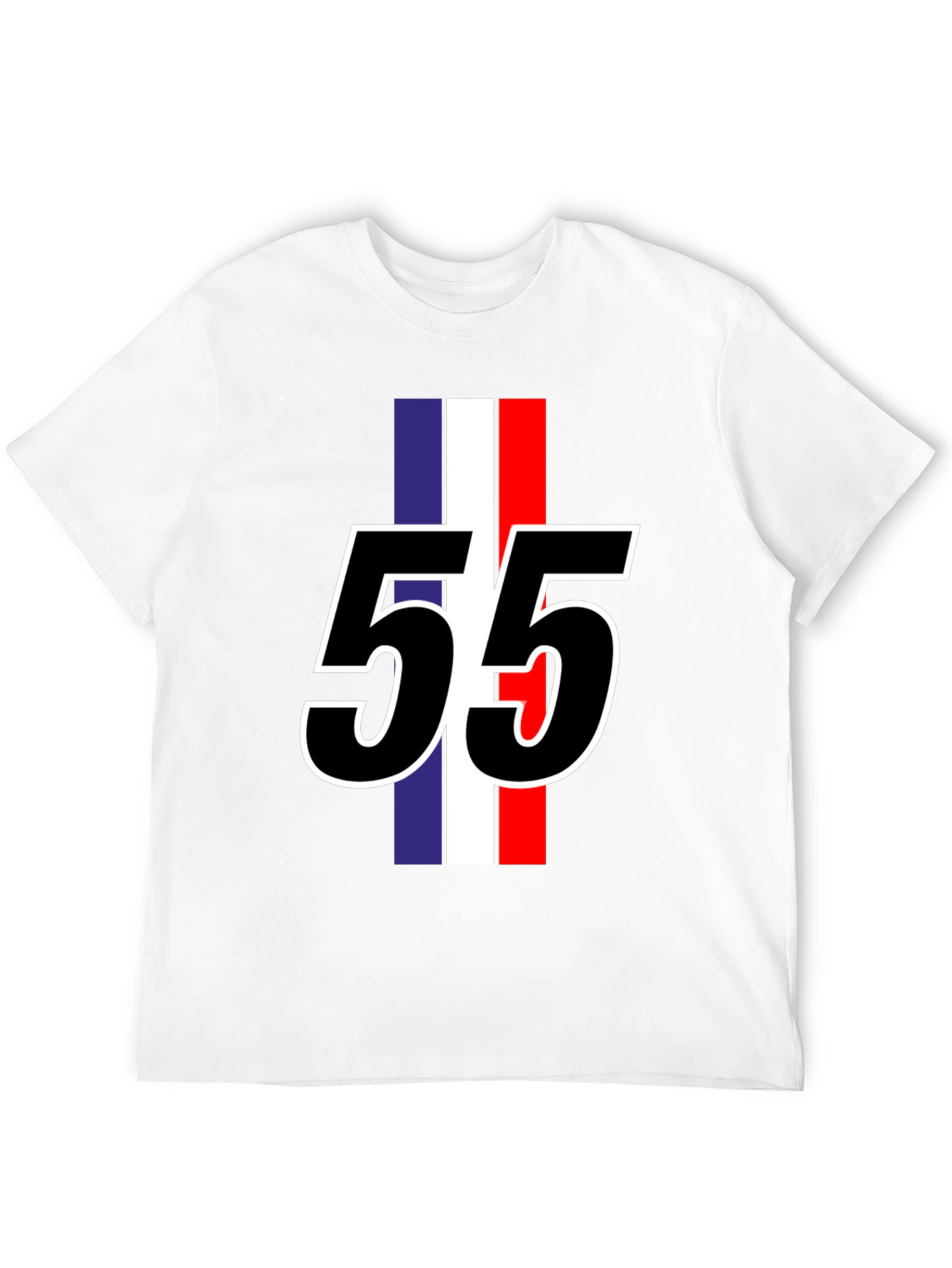 Retro Racer Tee - Number 55 French Flag