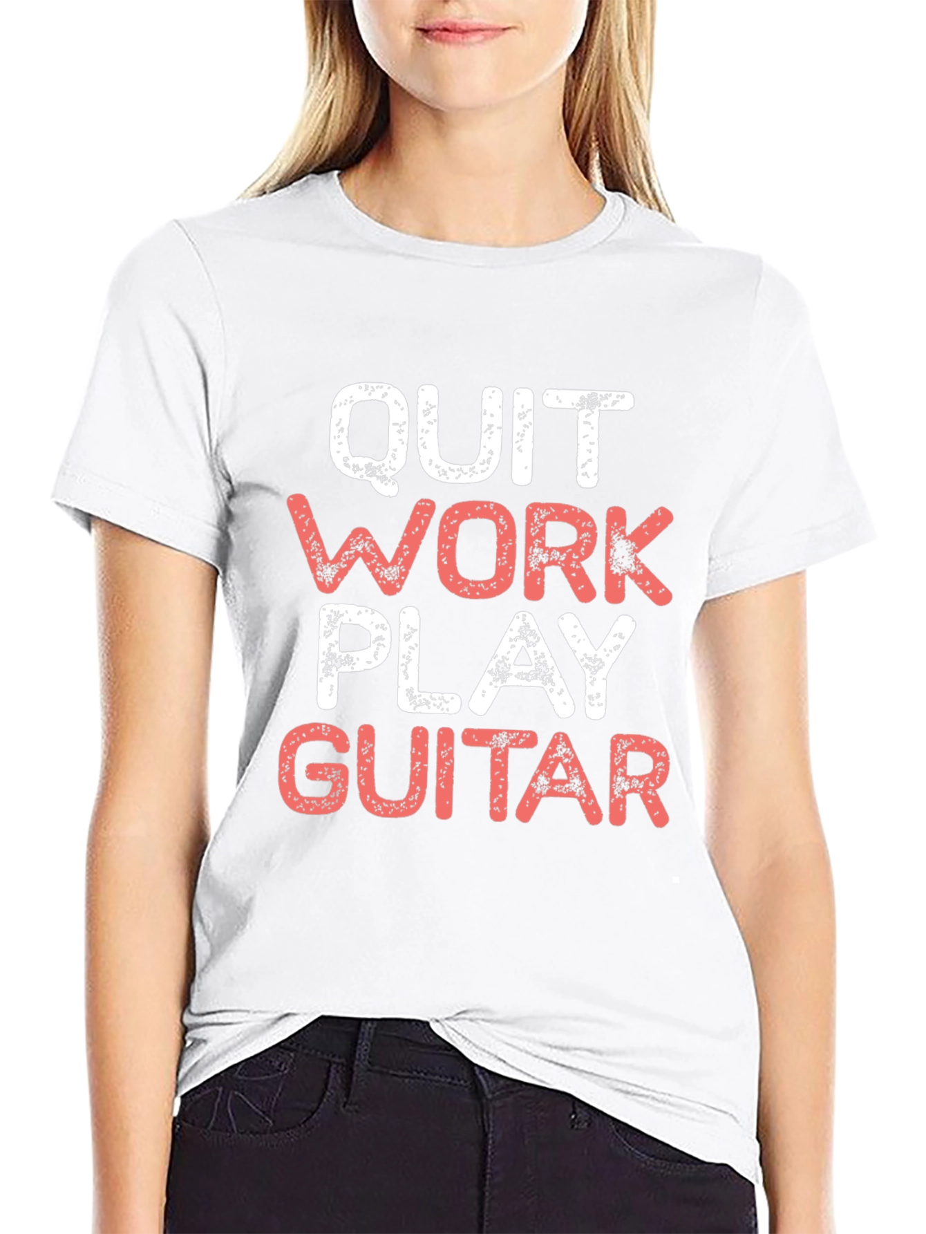 Quit Work Play Guitar Graphic Tee
