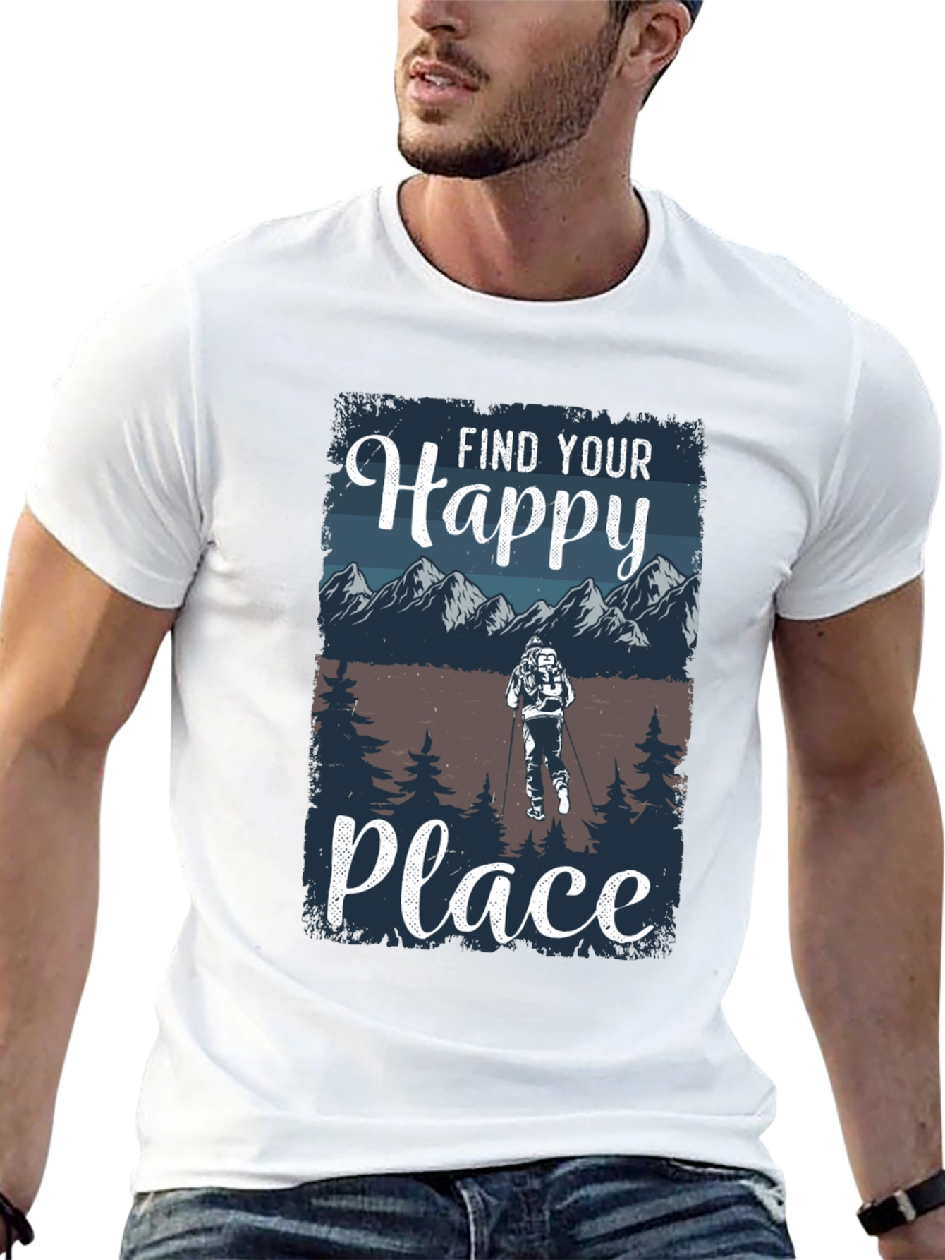 Find Your Happy Place Hiking T-Shirt