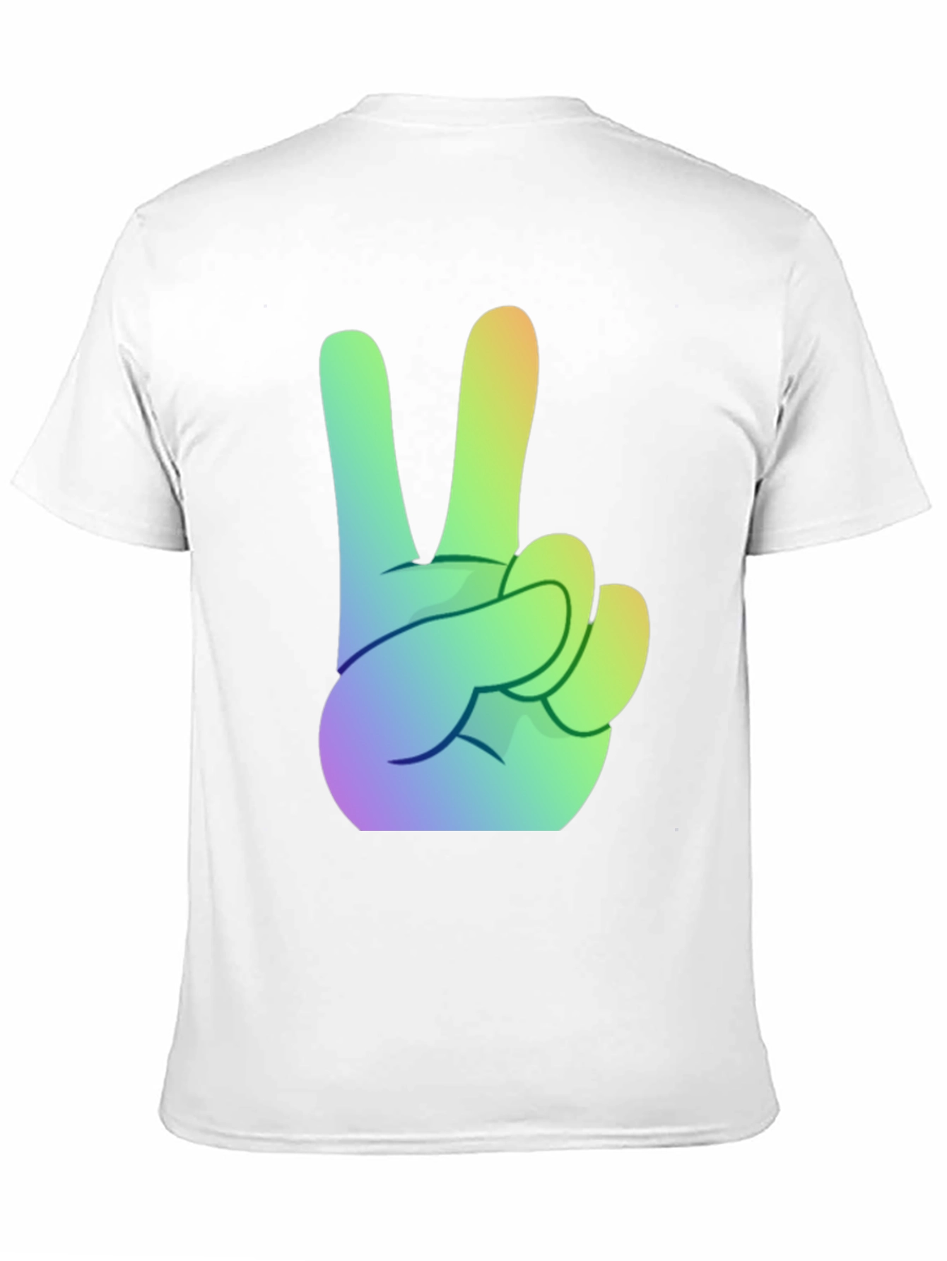 Rainbow Peace Sign Graphic Tee - Stylish Comfort
