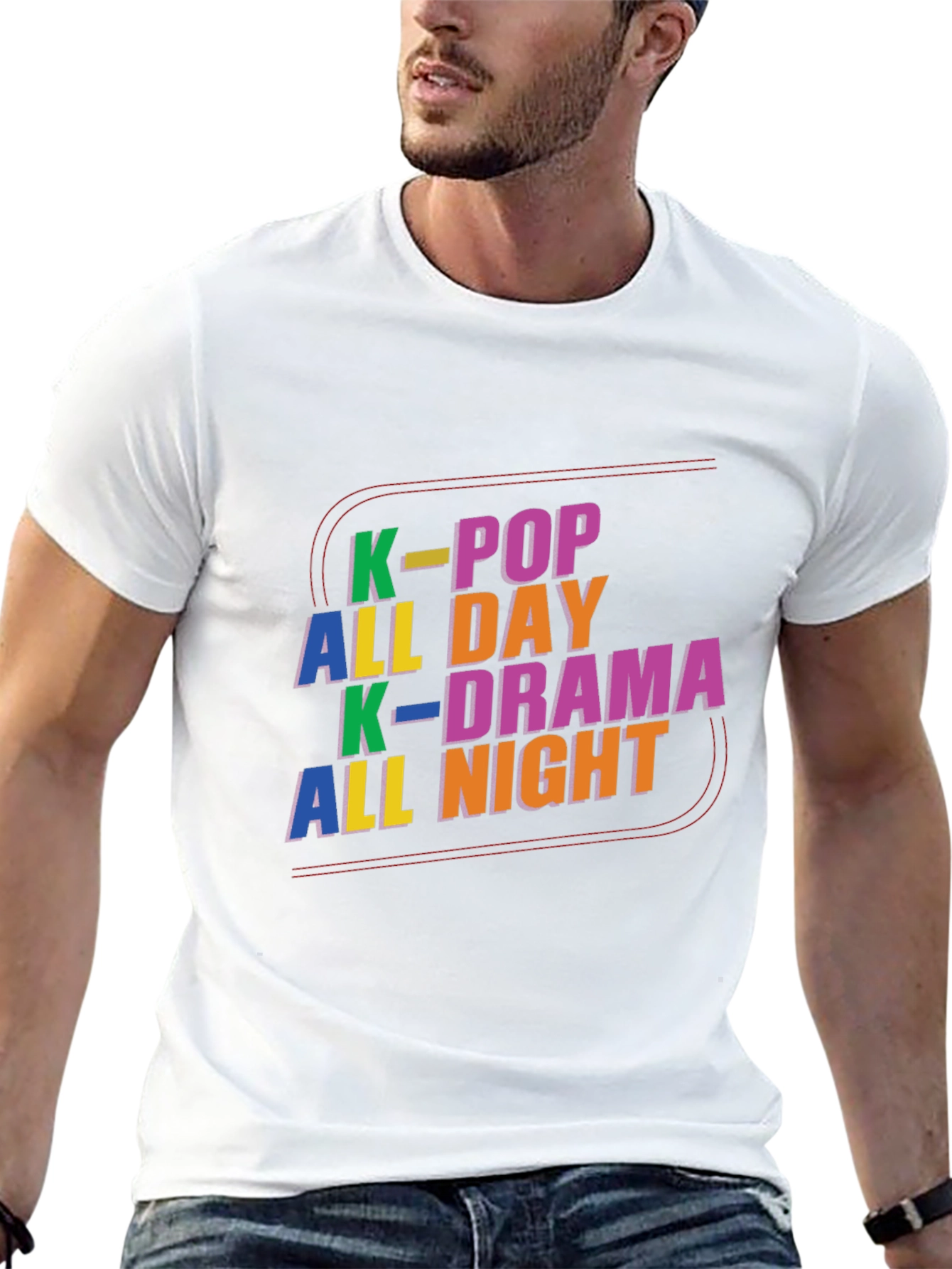 K-Pop All Day K-Drama All Night Graphic Tee
