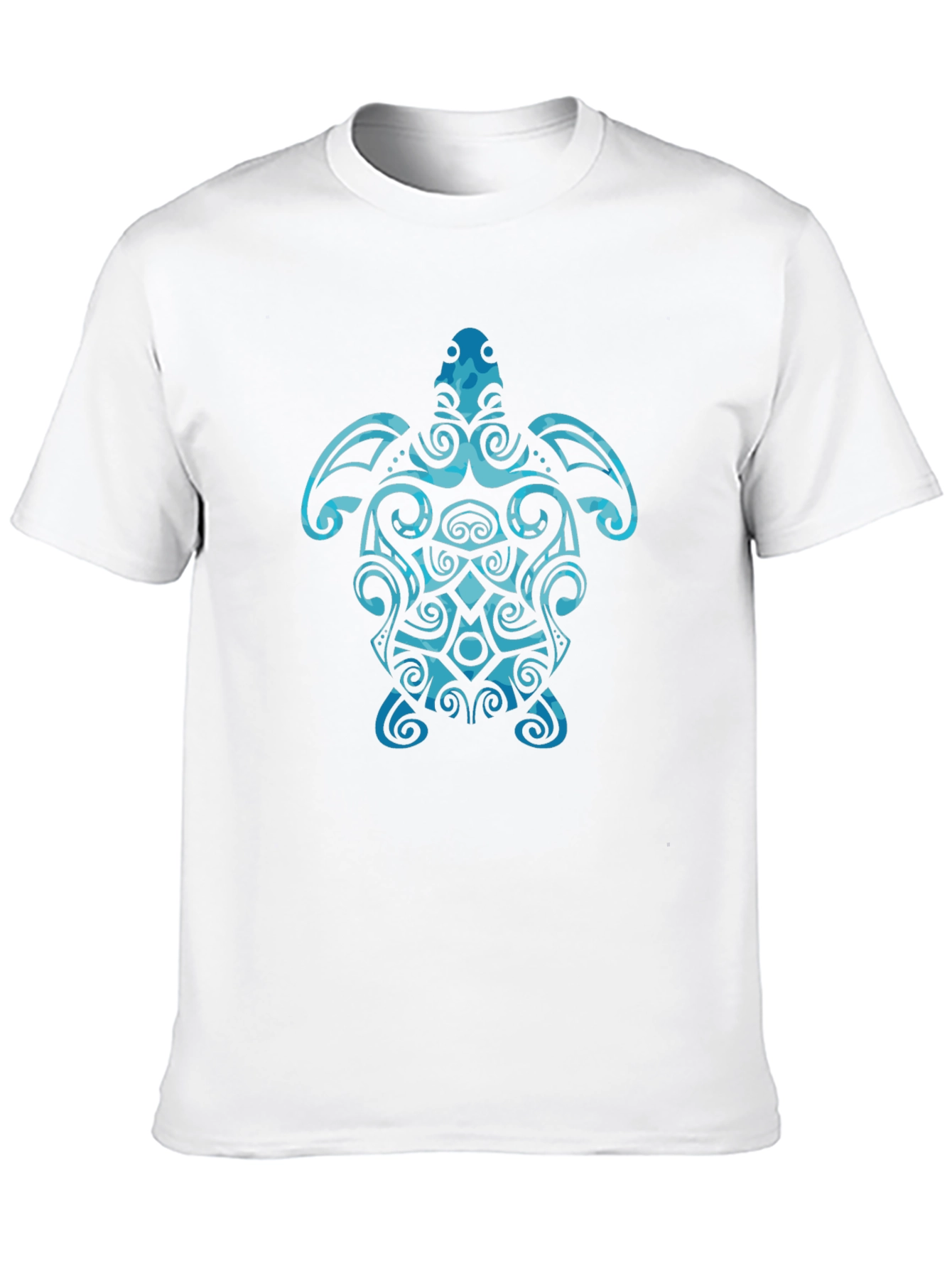Tribal Turtle Graphic T-Shirt - Black