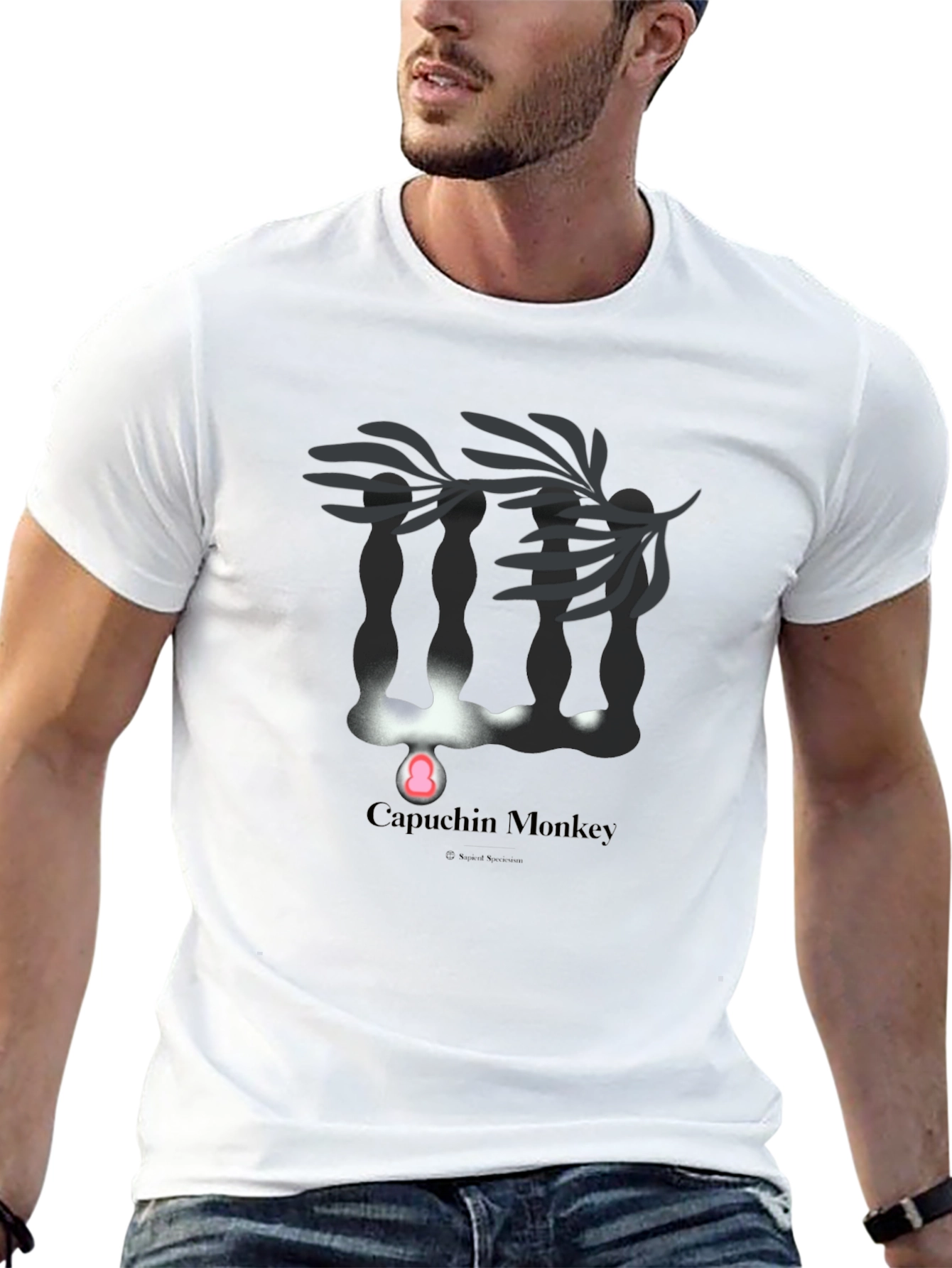 Capuchin Monkey Graphic Tee - Soft Cotton Blend