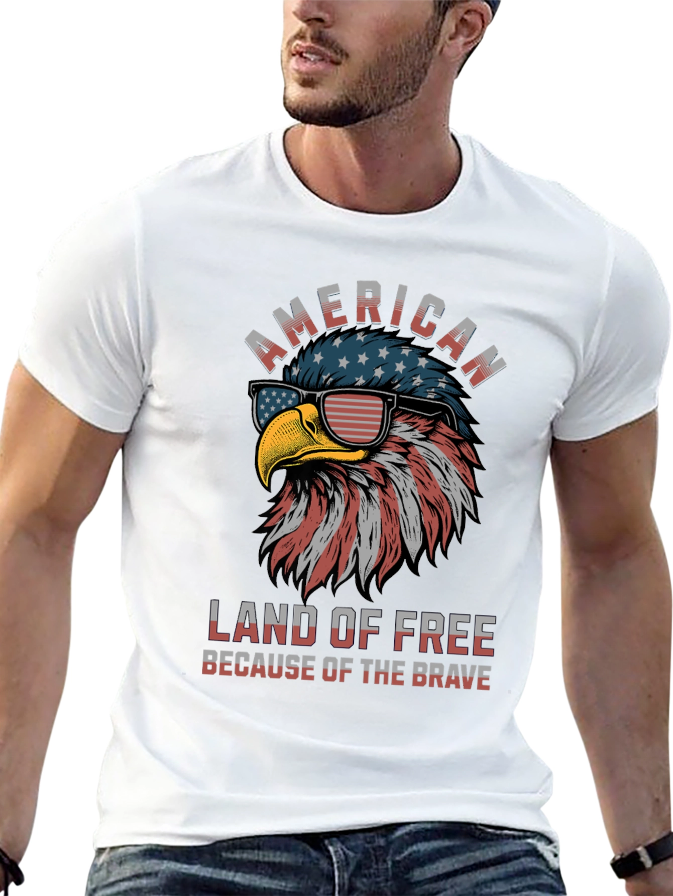 American Eagle Graphic T-Shirt - Land of the Free
