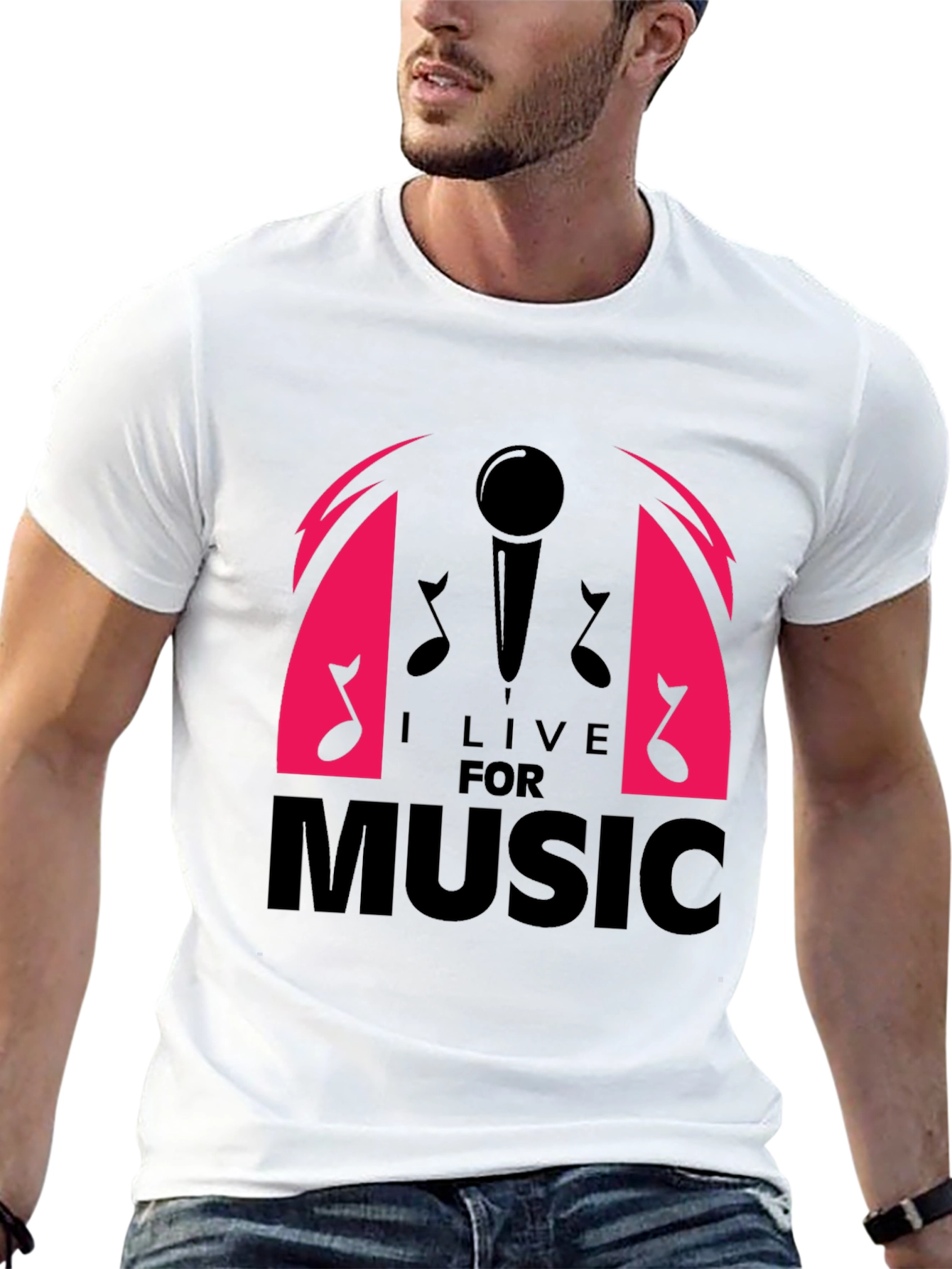 I Live For Music Graphic T-Shirt