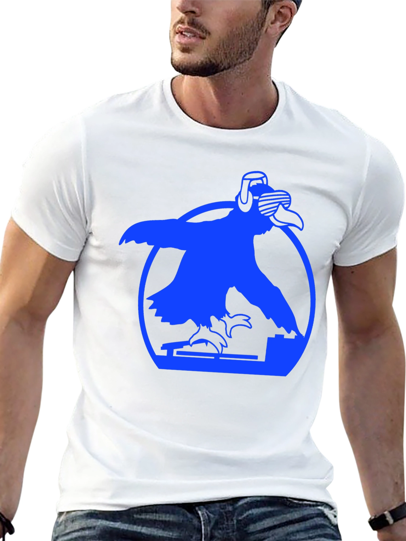 DJ Bird Graphic Tee - Cool Crow T-Shirt
