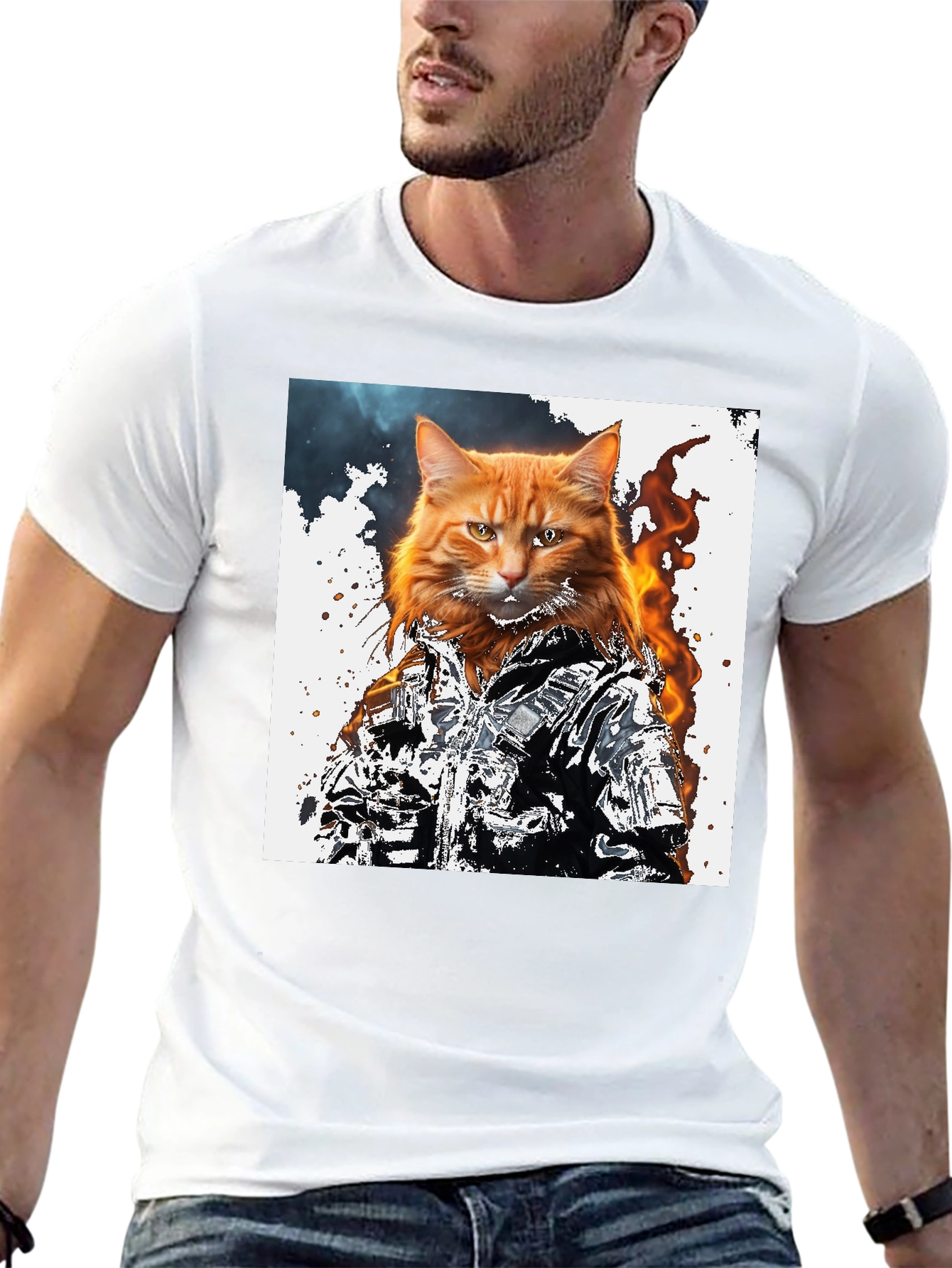Cool Cat Graphic T-Shirt - Black