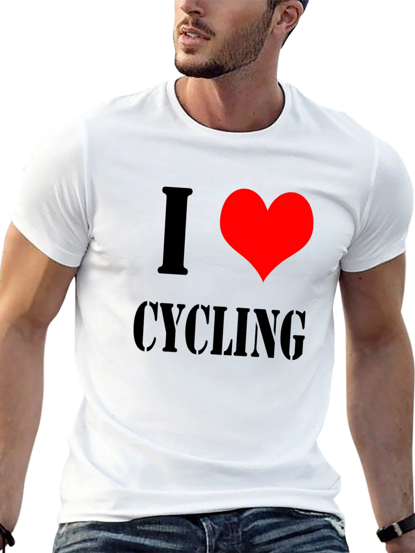 I Love Cycling Black T-Shirt