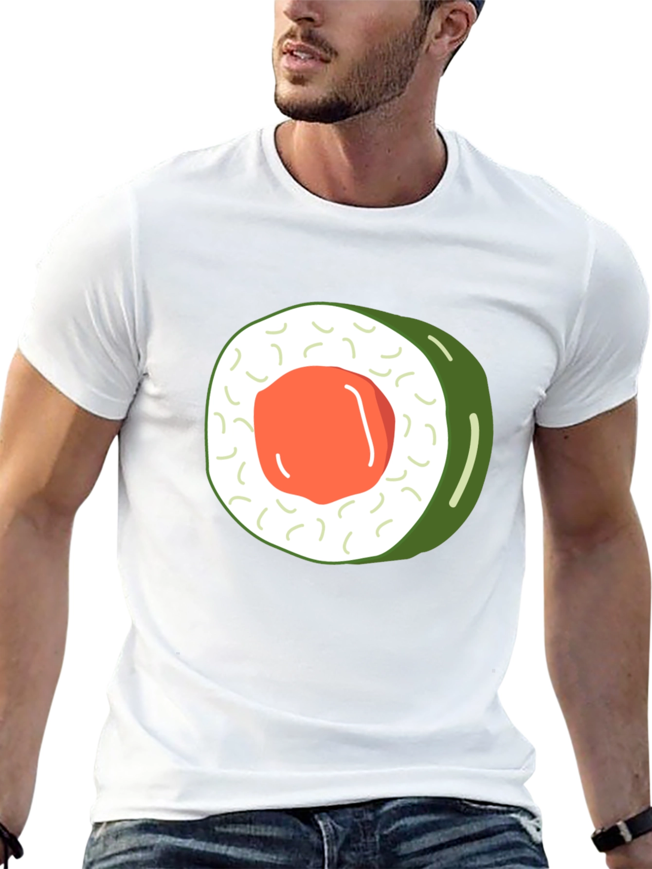 Sushi Roll Graphic Tee - Foodie Fashion T-Shirt