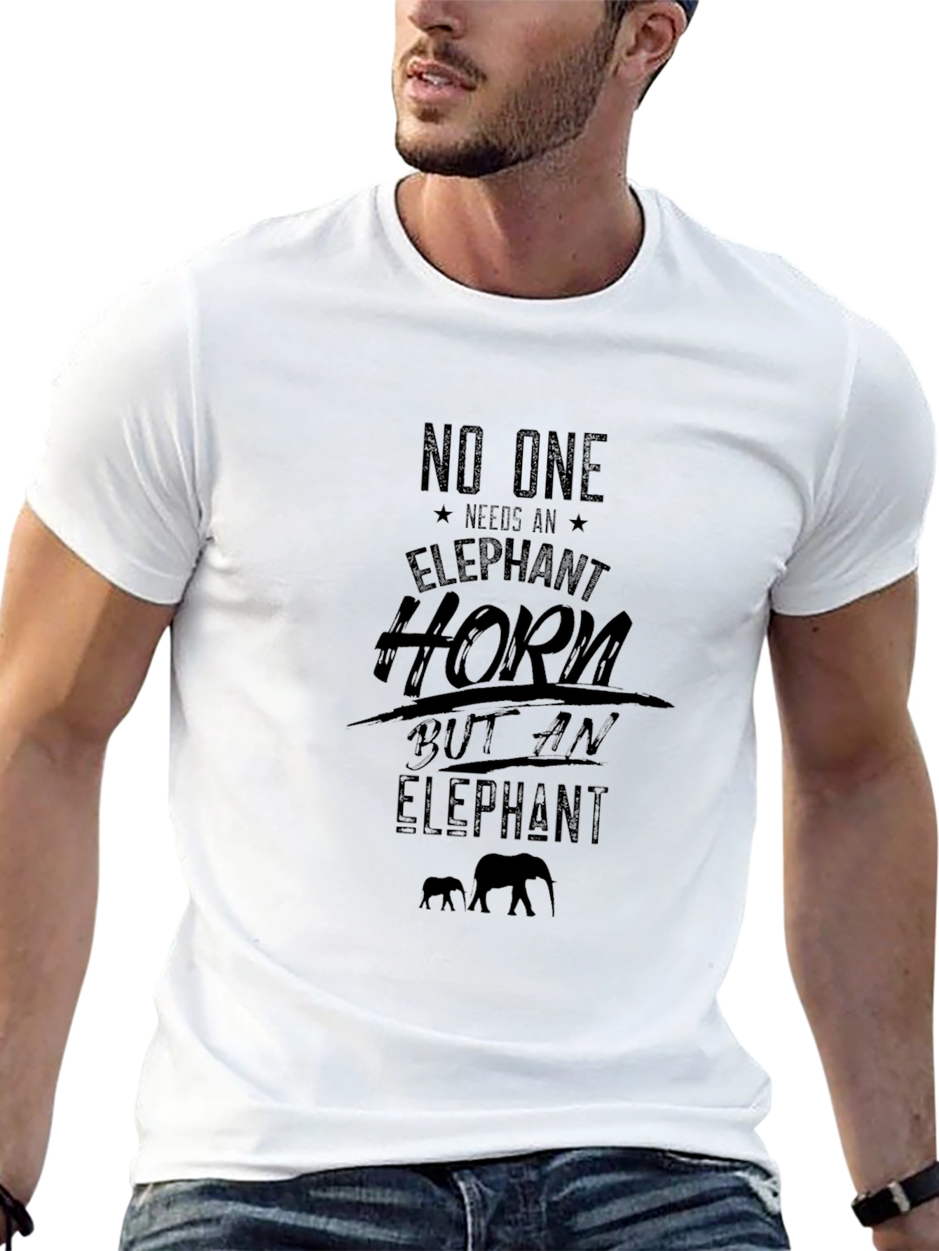 Elephant Conservation Graphic Tee - Black