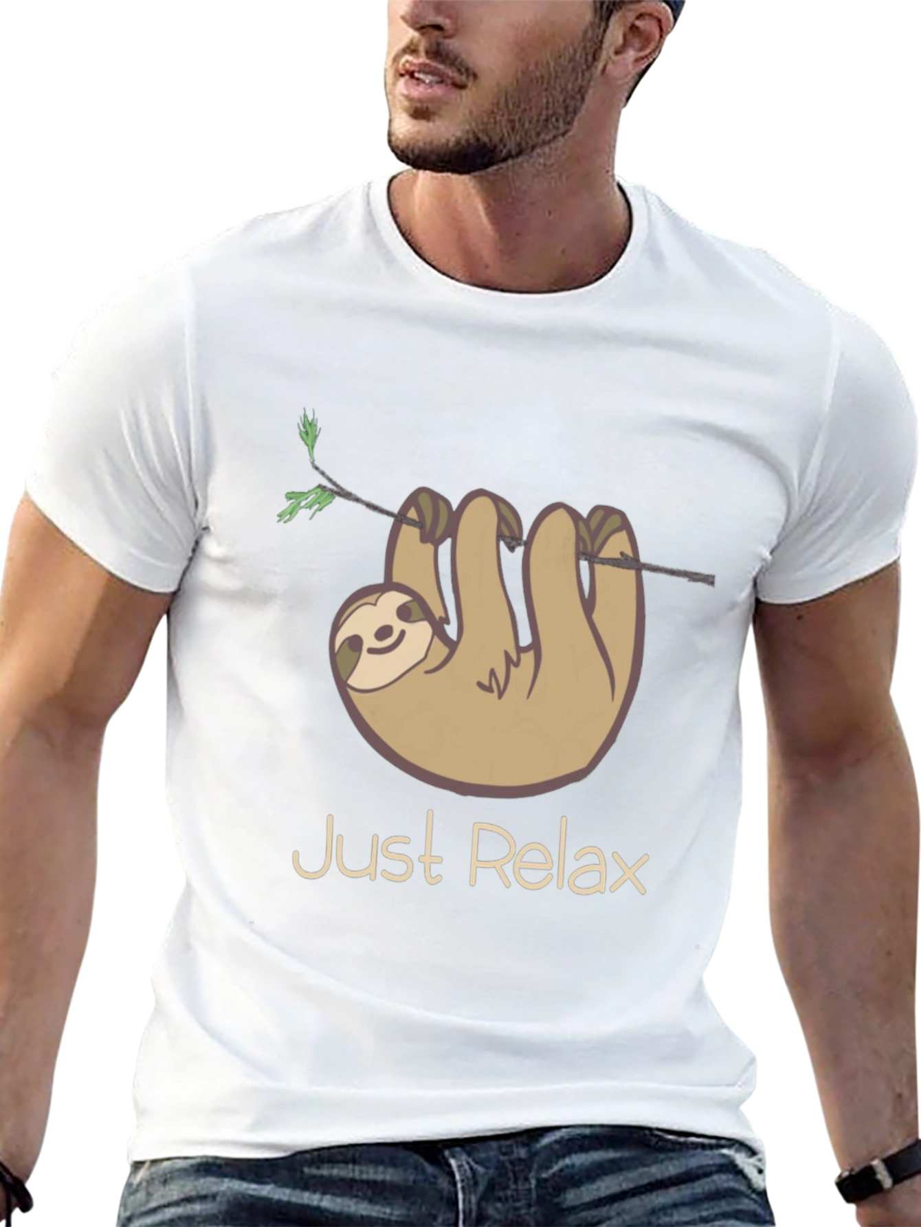 Just Relax Sloth Graphic Tee - Casual Comfort