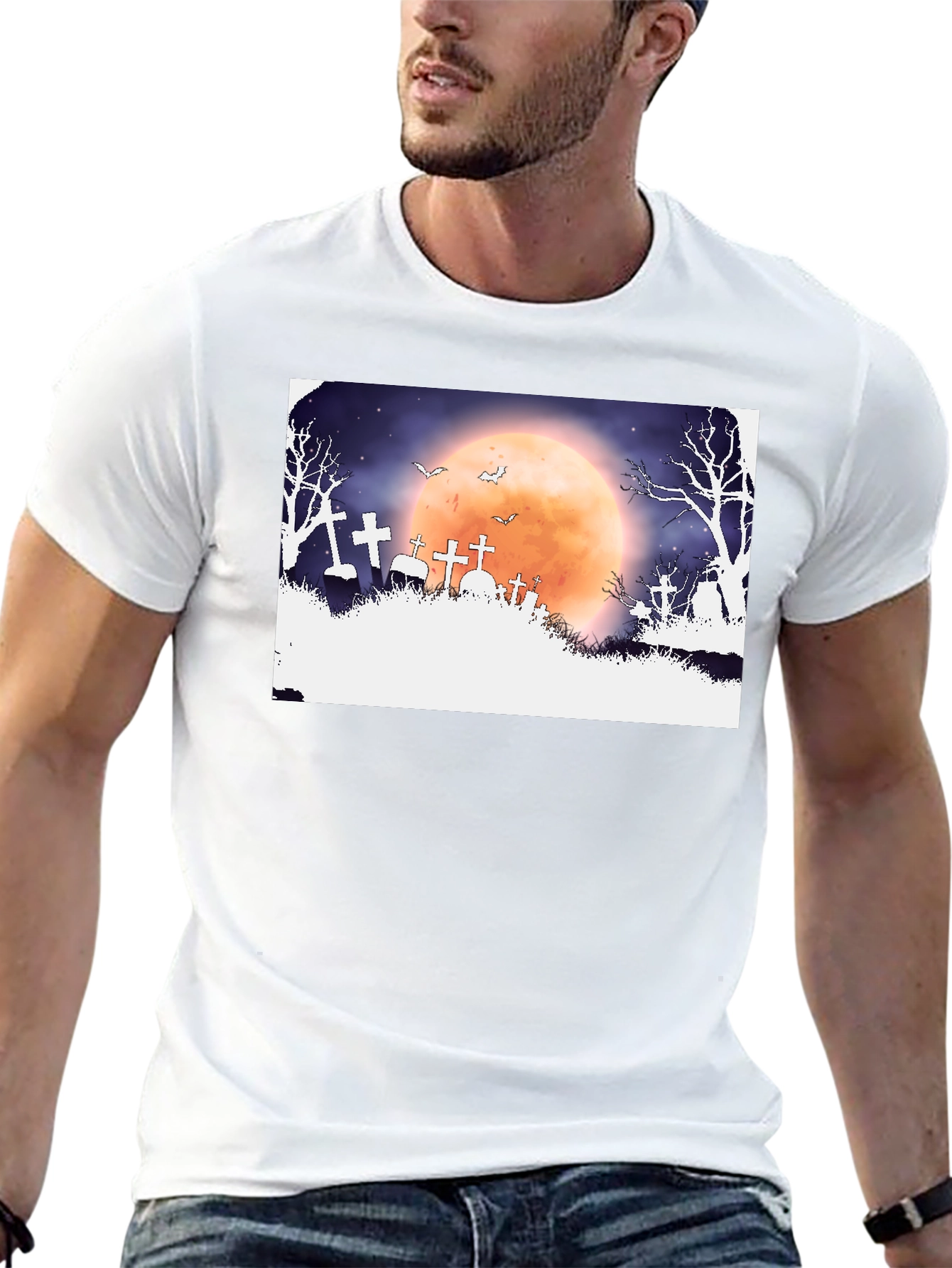 Halloween Graveyard T-Shirt - Spooky Season Tee