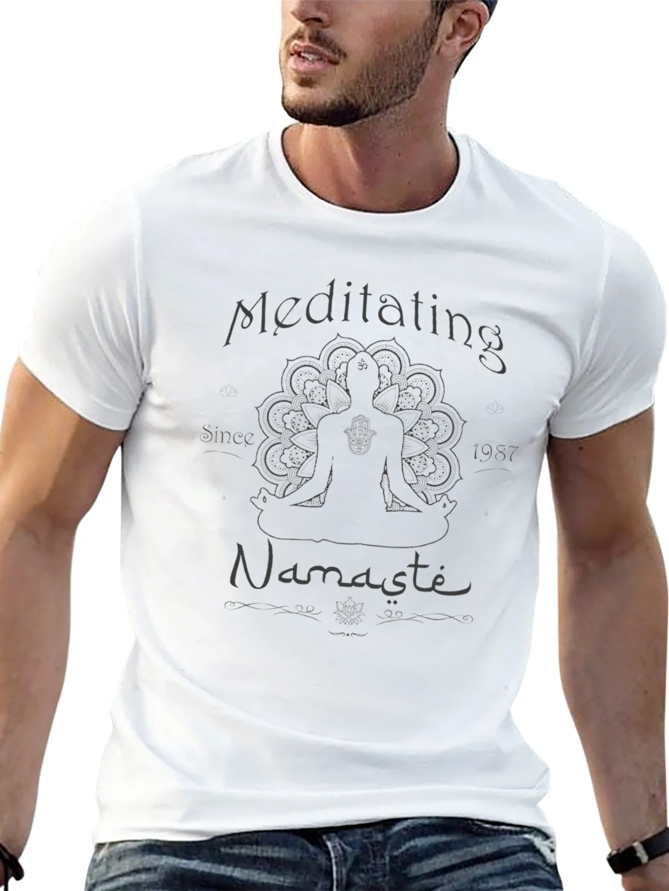 Meditating Since 1987 T-Shirt - Namaste Yoga Tee