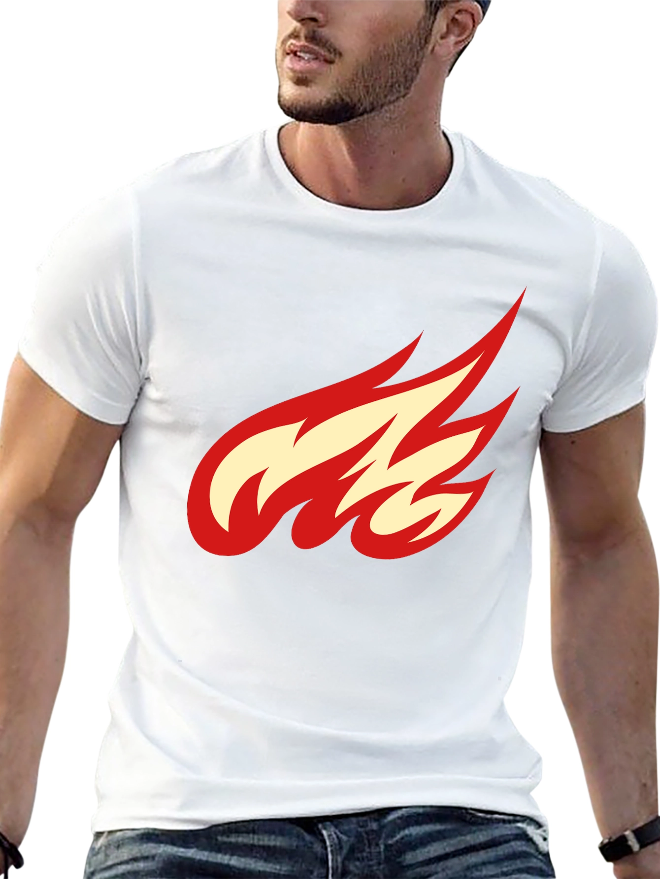 Flame Graphic Black T-Shirt - Casual Cool
