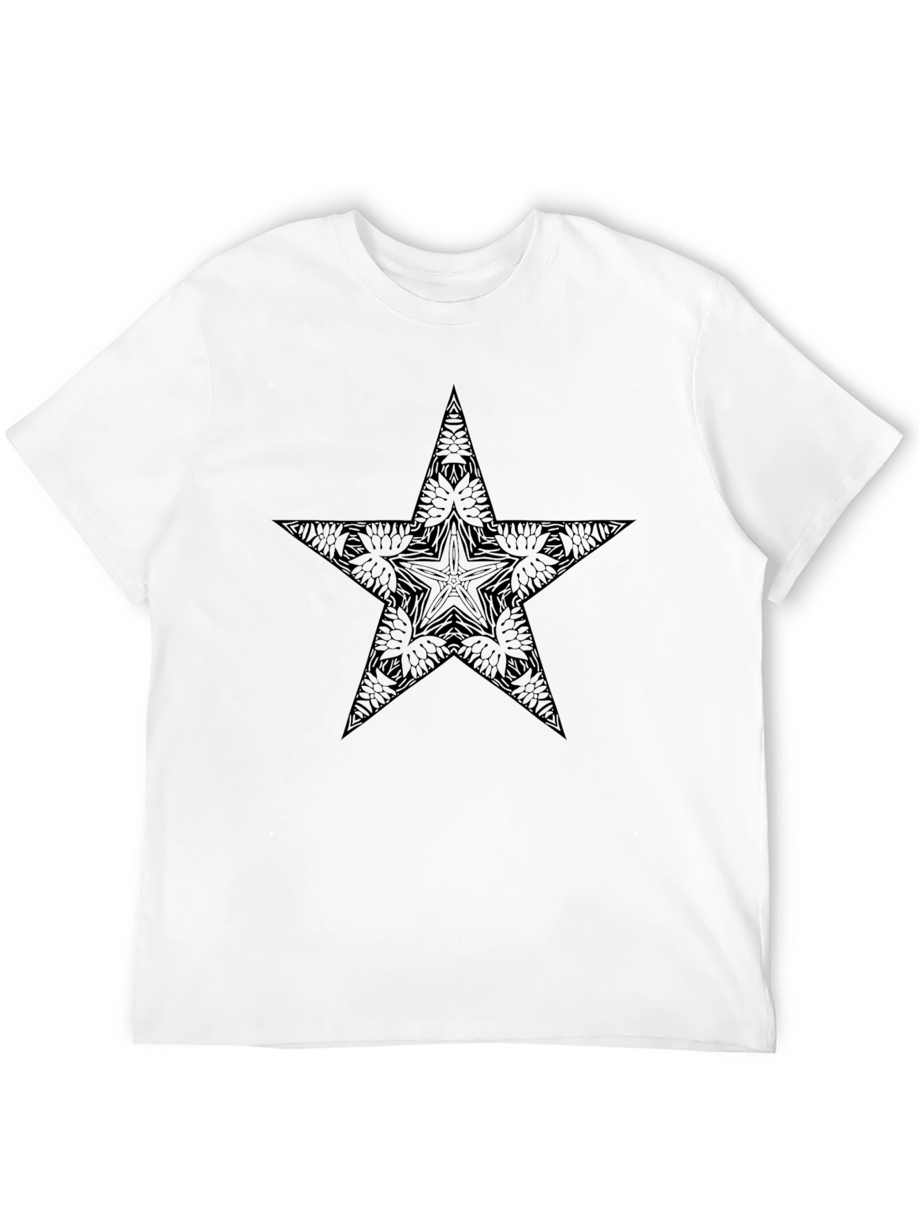 Mens Black Star Graphic Tee - Stylish & Unique