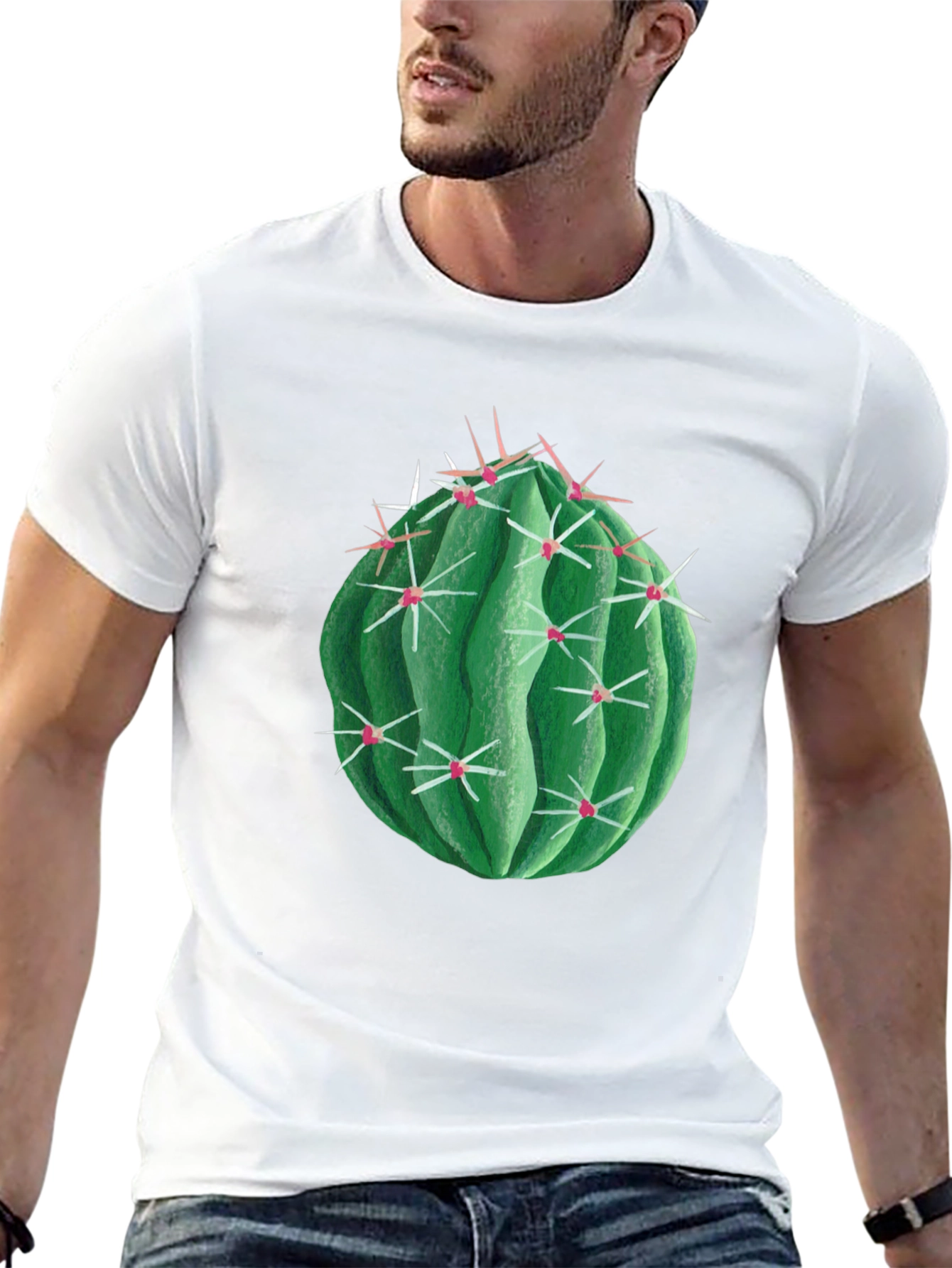 Cactus Graphic Tee - Trendy Plant Lover Shirt