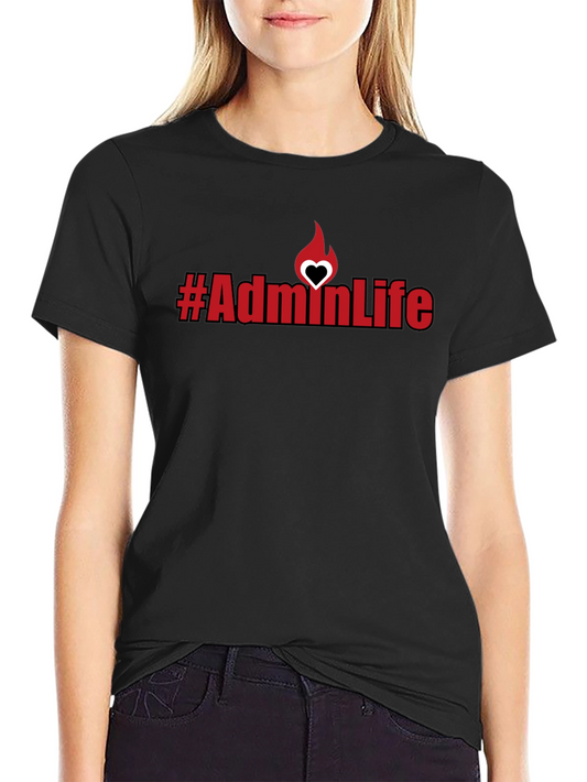 #AdminLife Graphic Tee - Black Cotton Blend T-Shirt