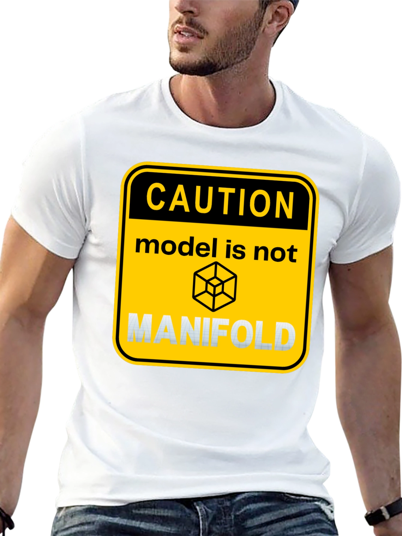 Caution Model Manifold Graphic T-Shirt