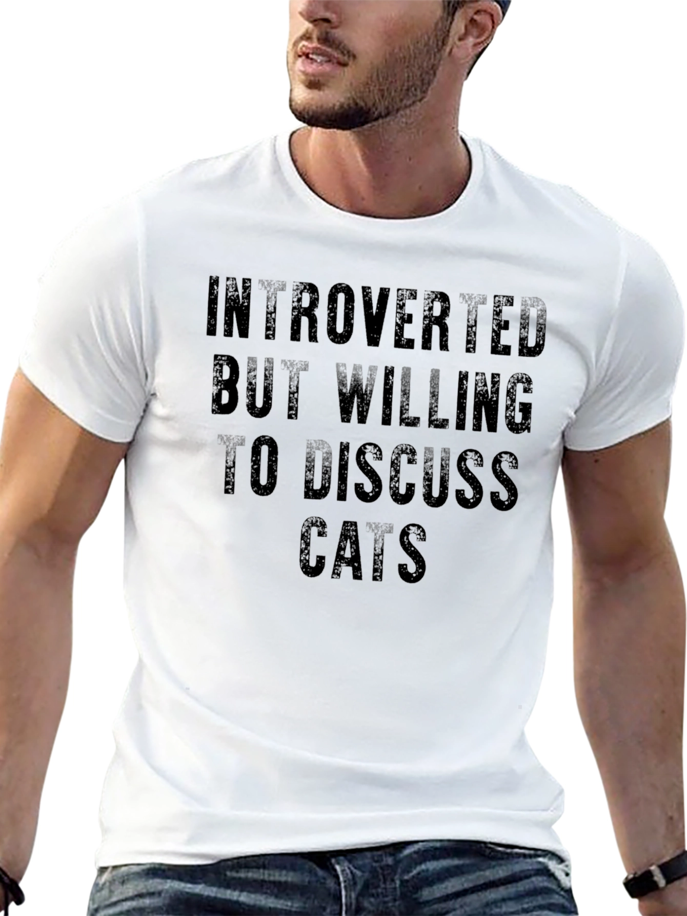Introverted Cat Lover T-Shirt - Funny Cat Tee