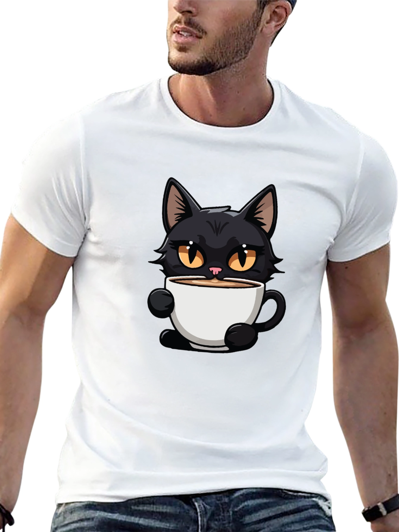 Black Cat Coffee Graphic Tee