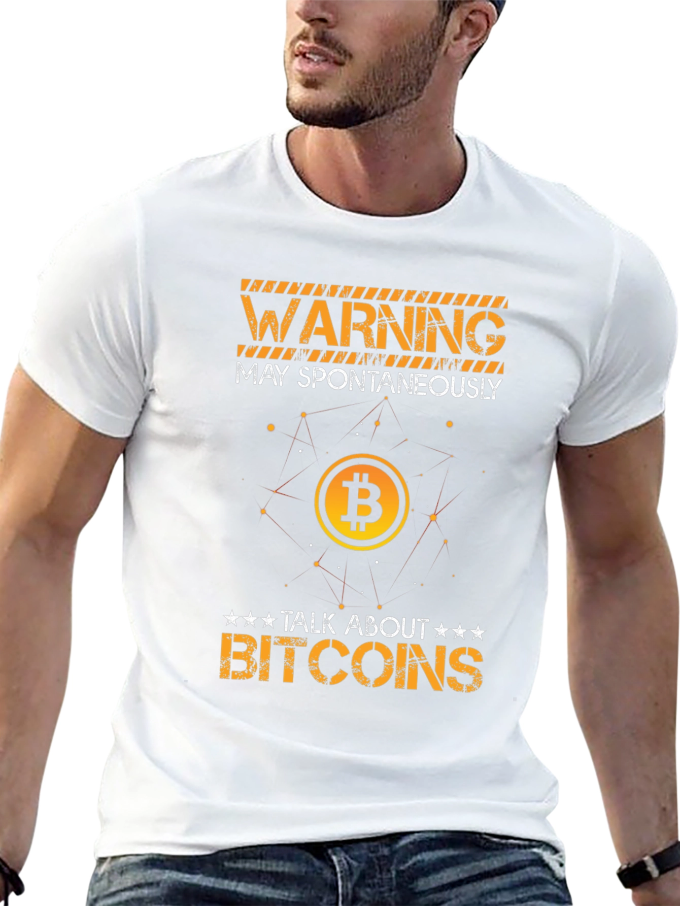 Warning May Spontaneously Talk About Bitcoins T-Shirt