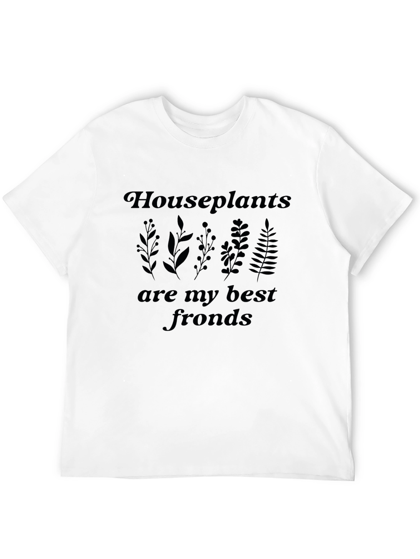 Houseplants Best Fronds Black Graphic Tee