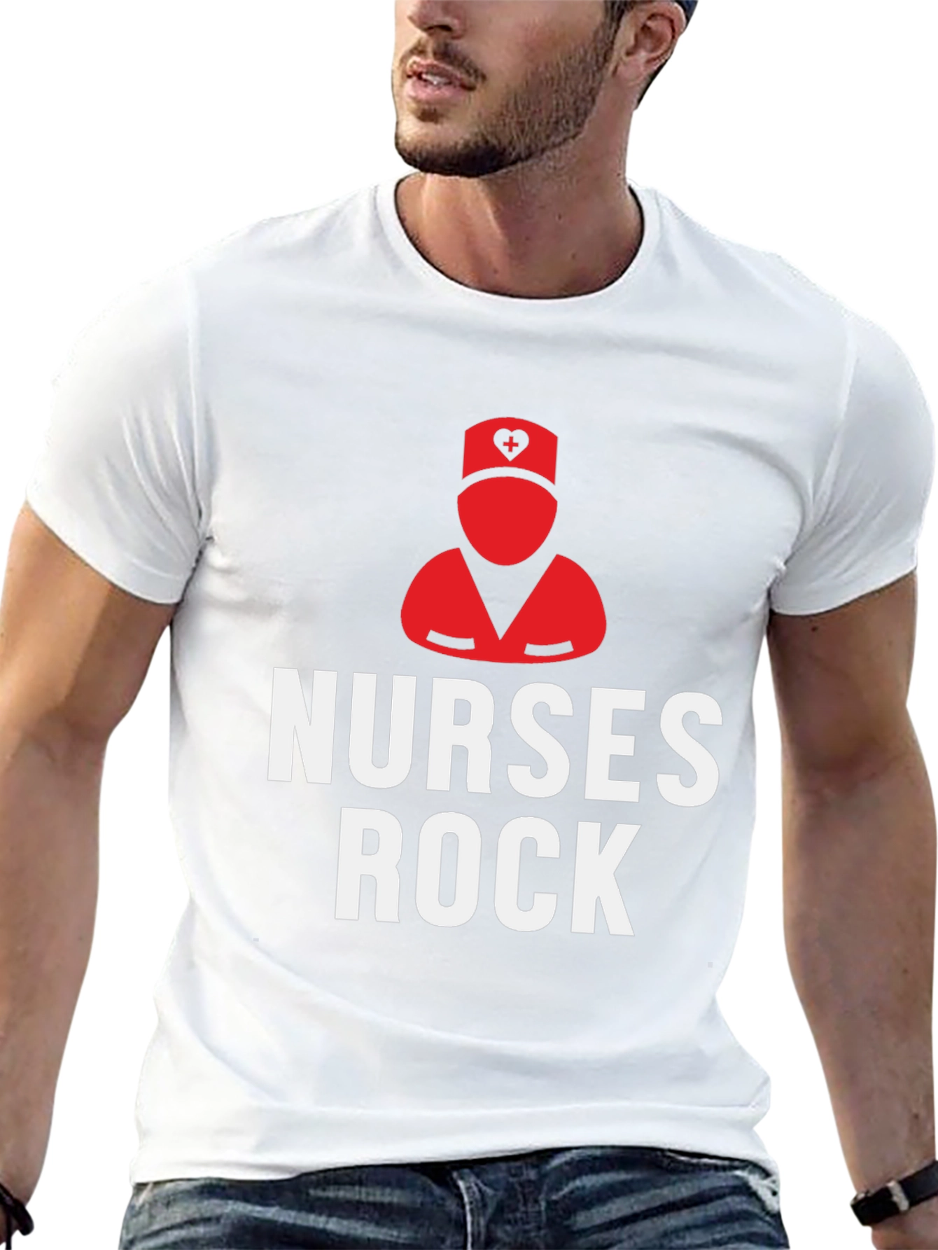 Nurses Rock Graphic Tee - Black Cotton T-Shirt