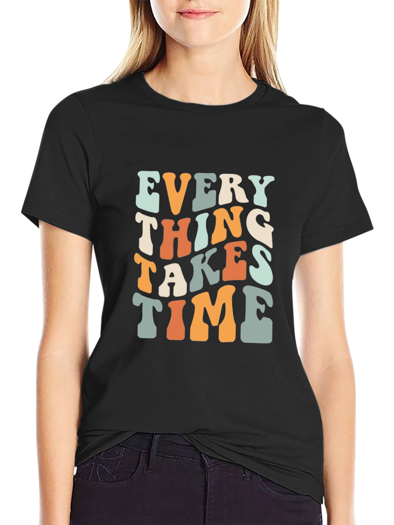 Everything Takes Time Retro Graphic T-Shirt