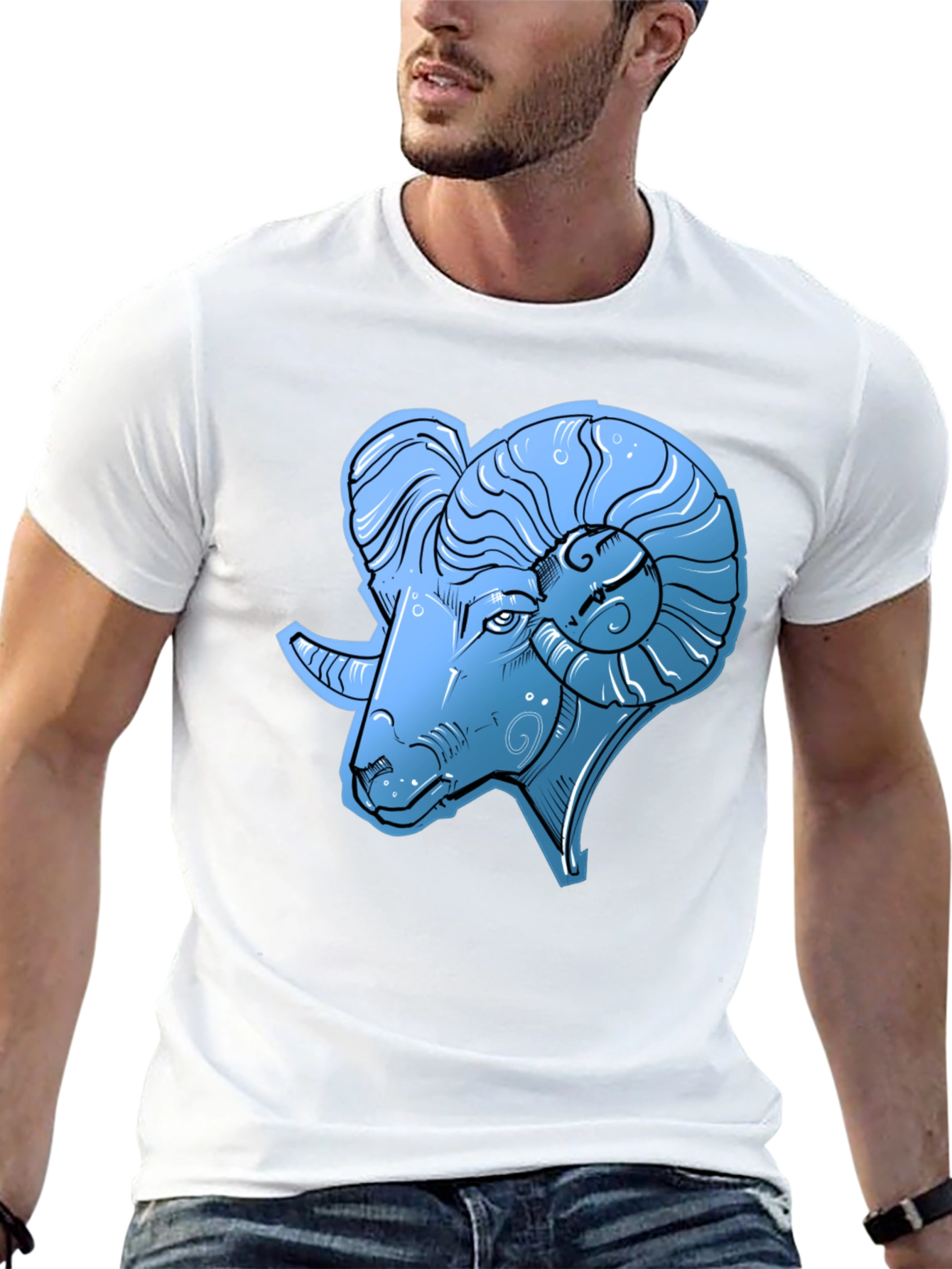 Aries Zodiac Ram Graphic T-Shirt