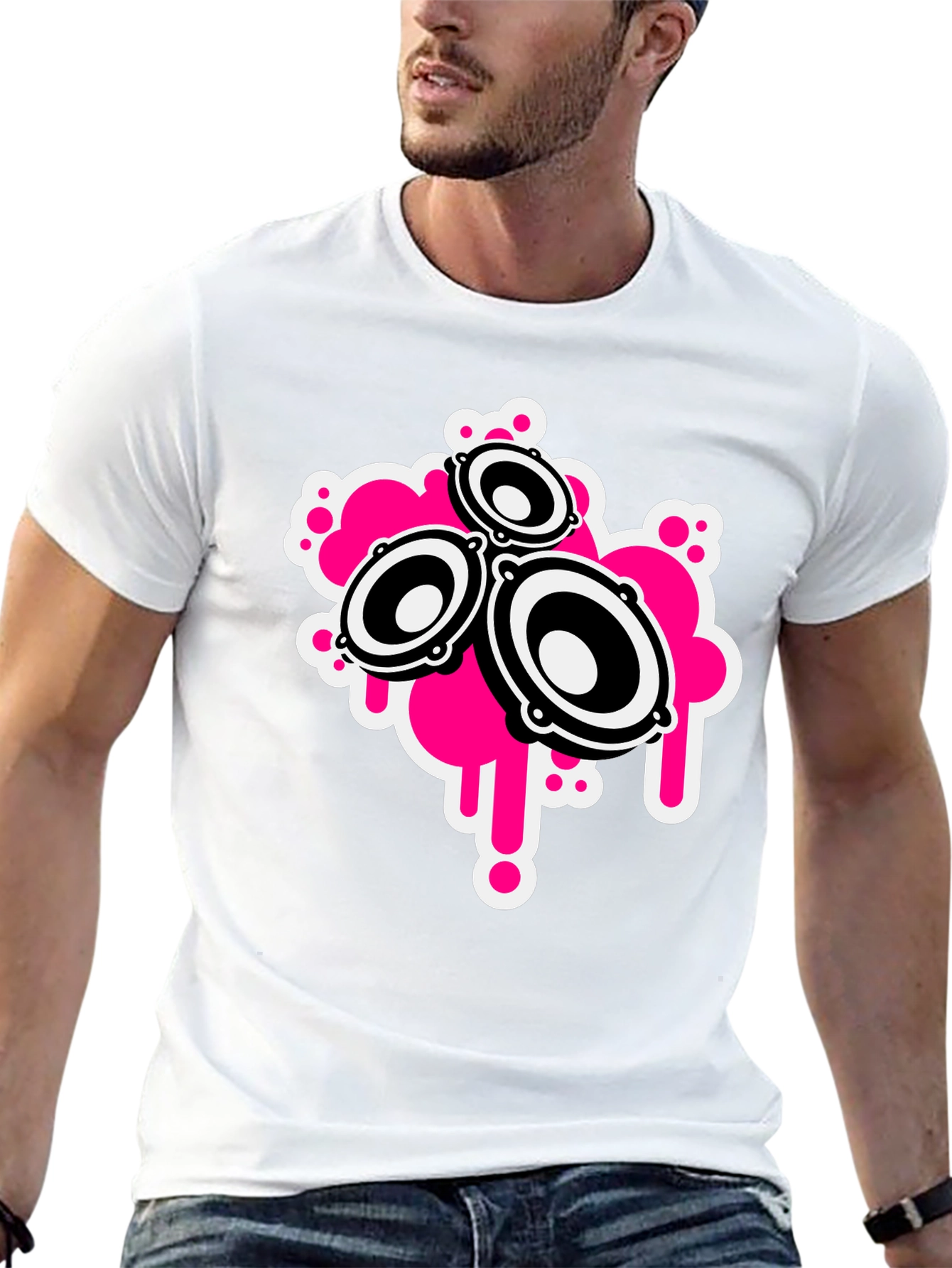Speaker Graphic Black T-Shirt