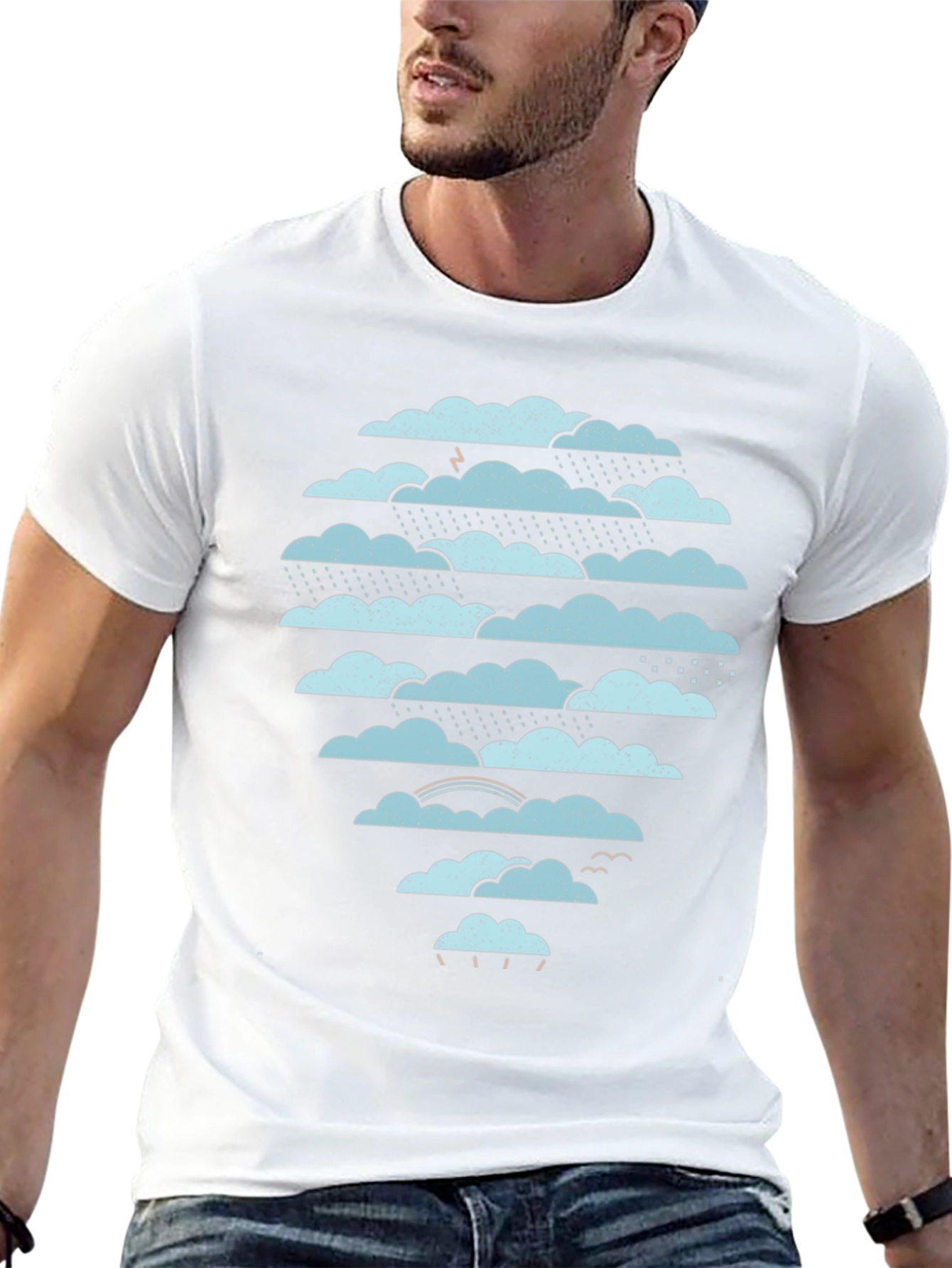 Cloudscape Graphic Tee - Weather Pattern Black T-Shirt