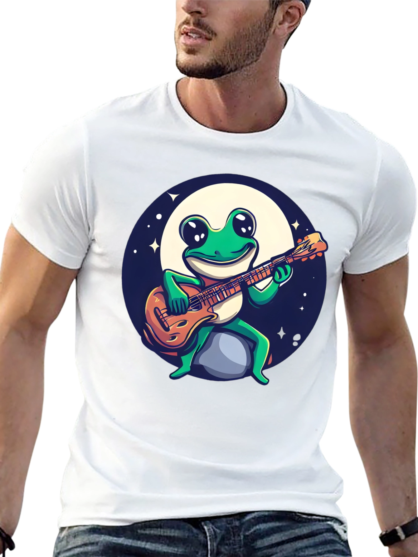 Frog Guitar Player Graphic Tee