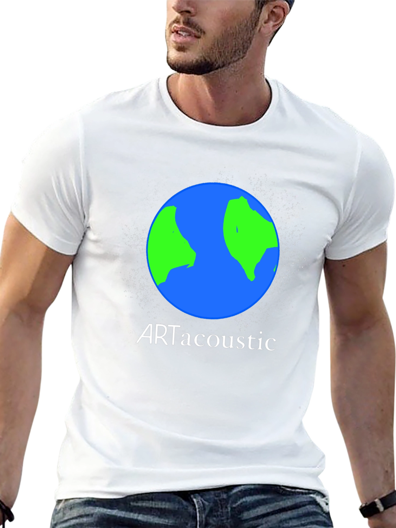 ArtAcoustic Earth Graphic Black T-Shirt
