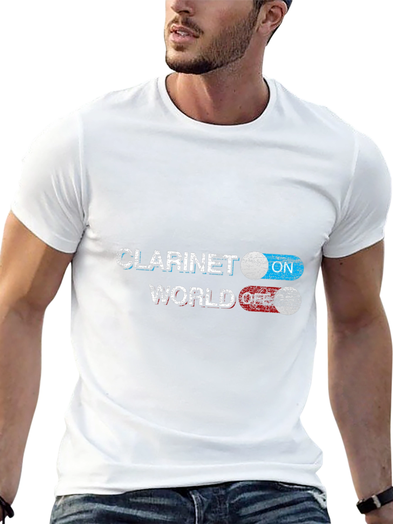 Clarinet World On/Off T-Shirt - Musician Novelty Tee
