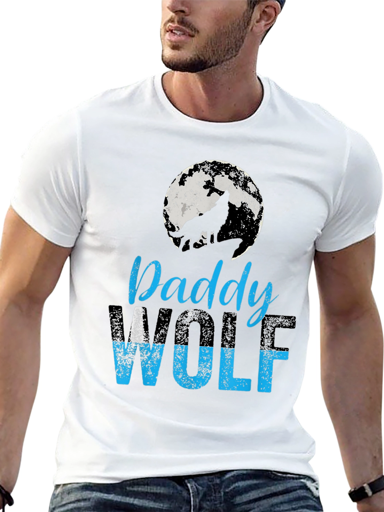 Daddy Wolf Graphic T-Shirt