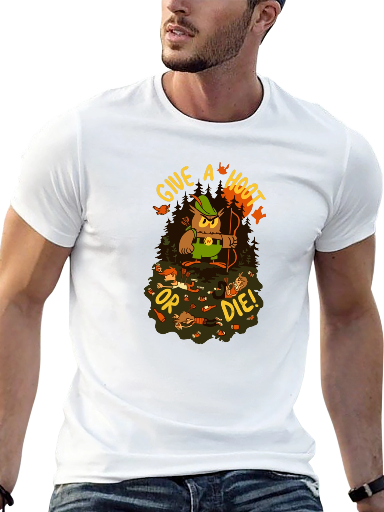 Give a Hoot or Die! Graphic T-Shirt