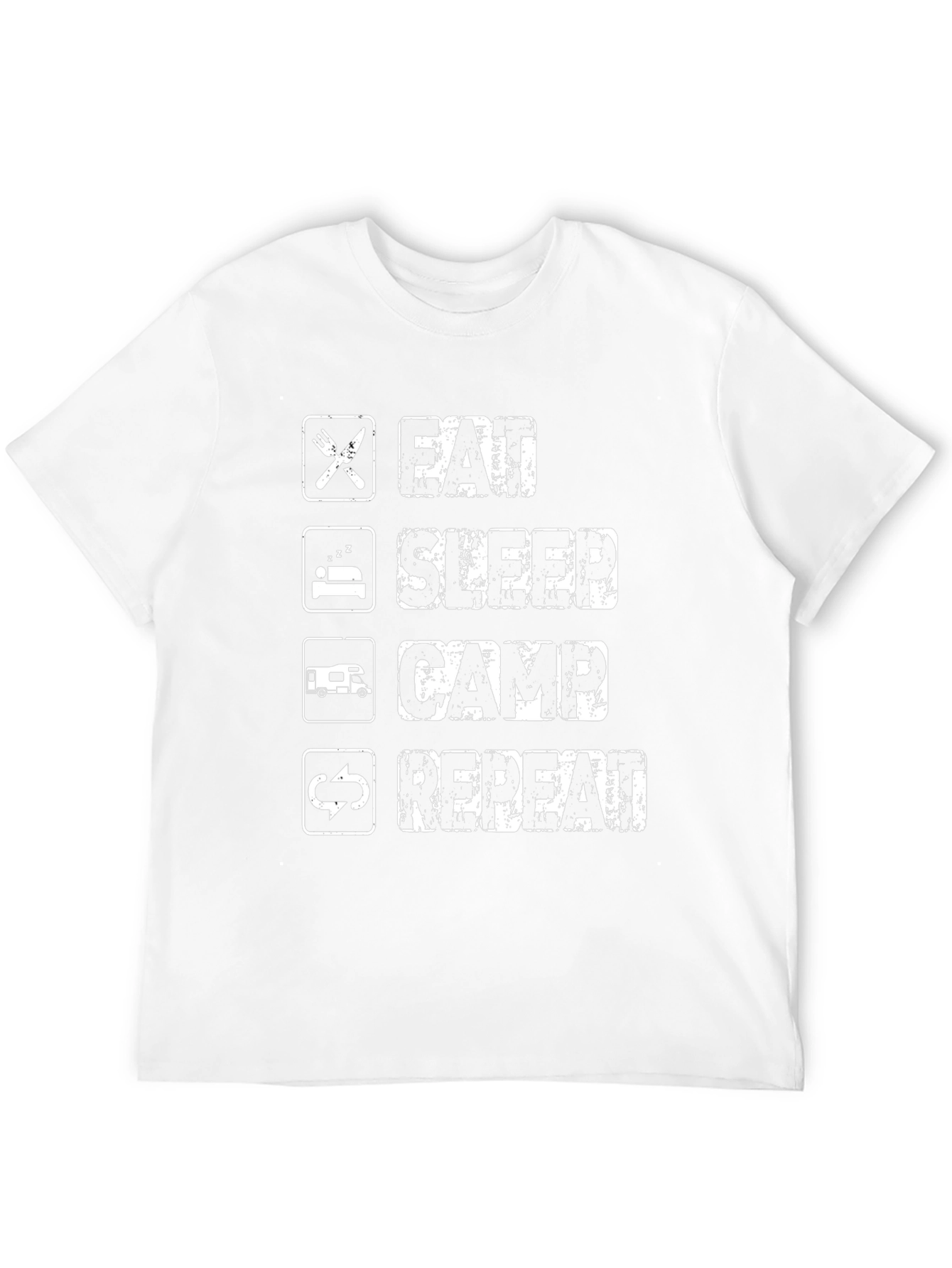 Eat Sleep Camp Repeat Graphic Tee