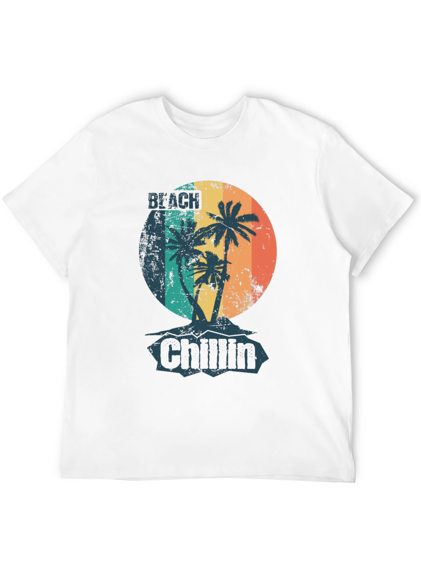 Beach Chillin Graphic Tee - Tropical Palm Tree Shirt