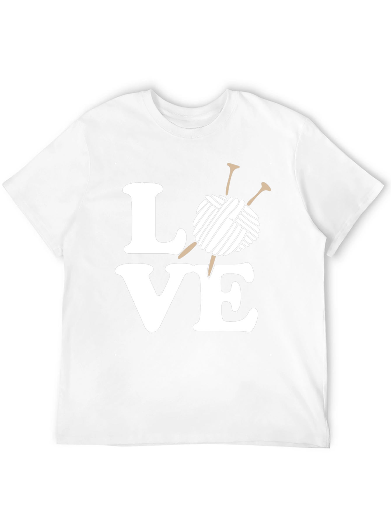 Knitting Love T-Shirt - Yarn & Needles Graphic Tee